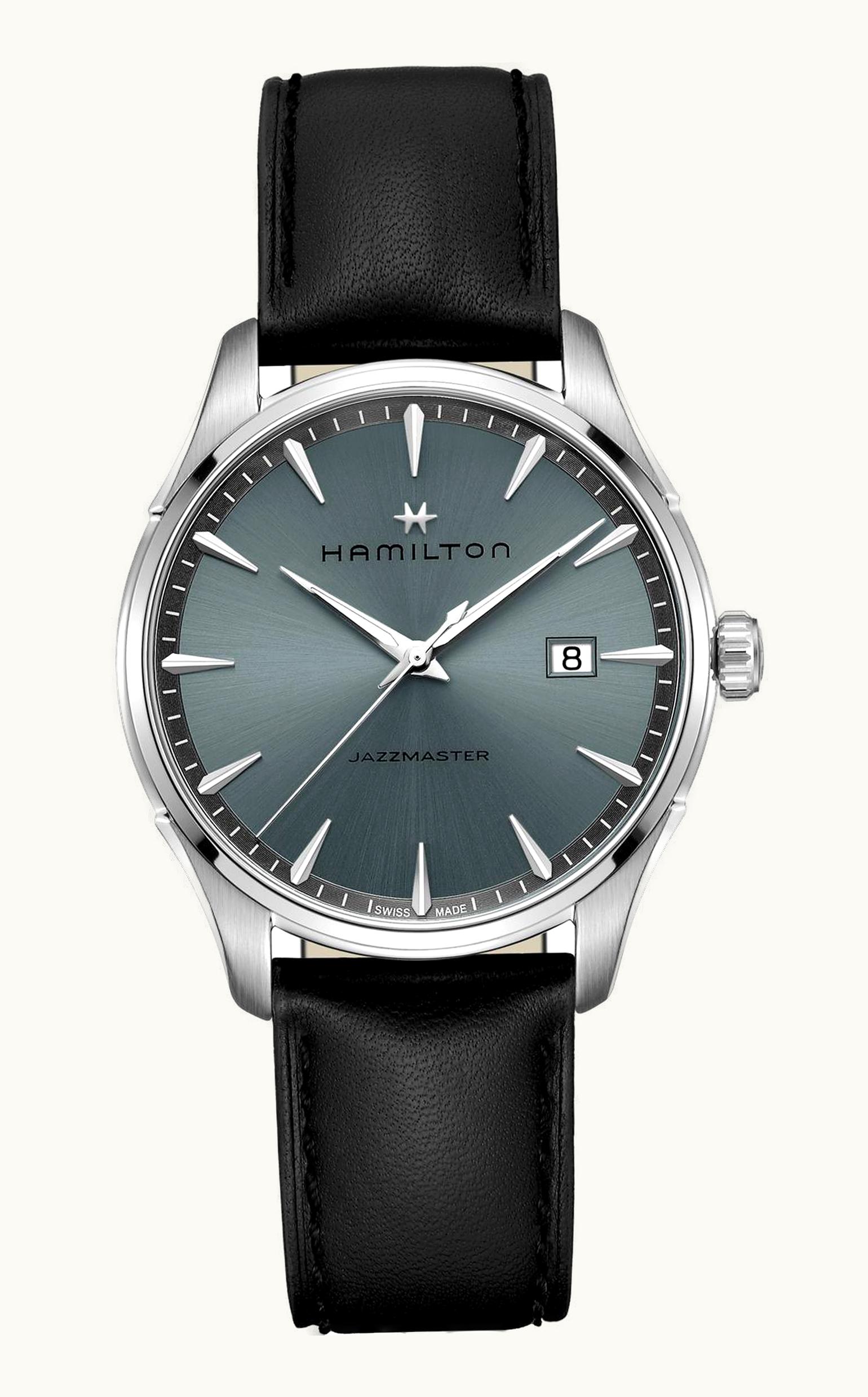 Hamilton Jazzmaster Quartz 40 Stainless Steel / Blue
