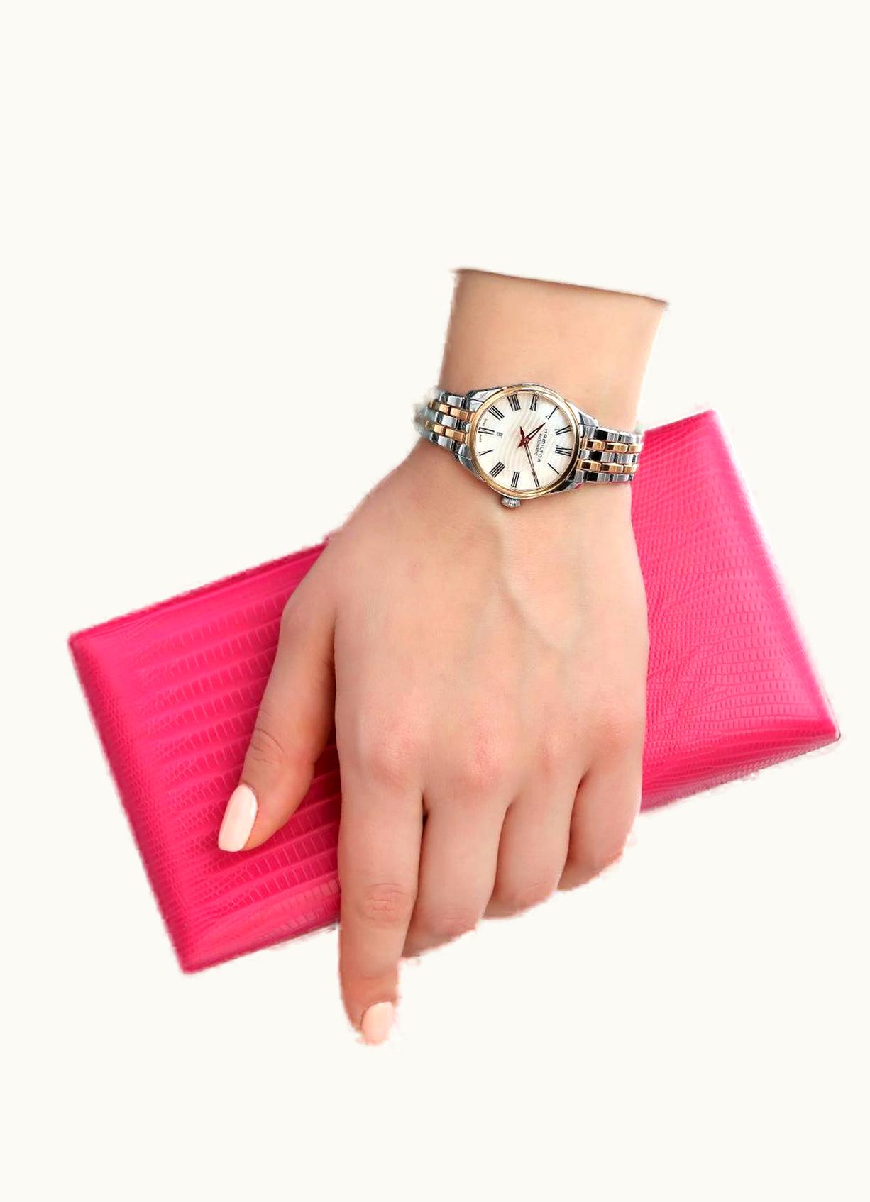 Hamilton Jazzmaster Lady Auto 30 Stainless Steel - Rose Gold / MOP / Bracelet