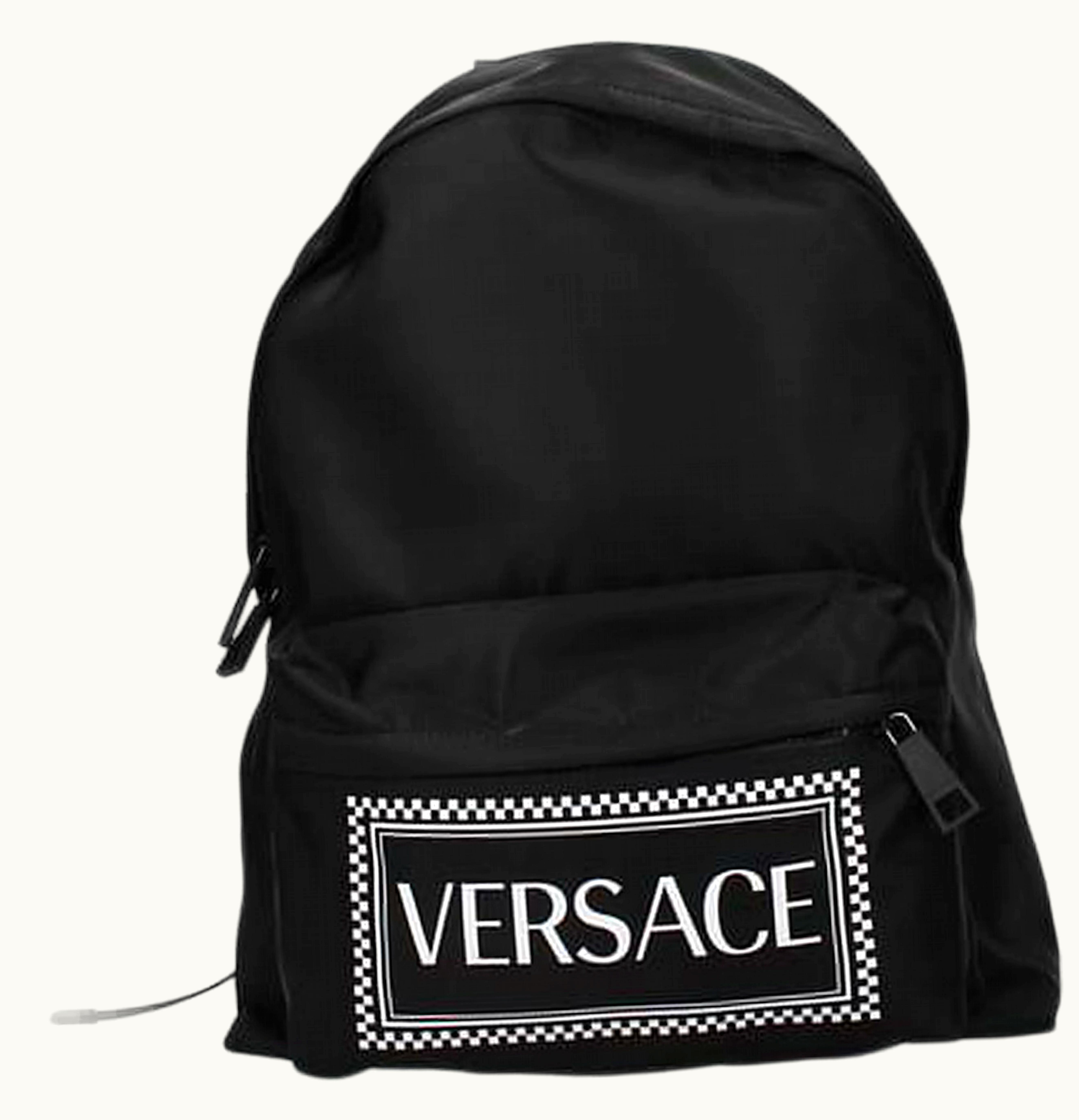 Versace Versace Vintage Logo Backpack Black White