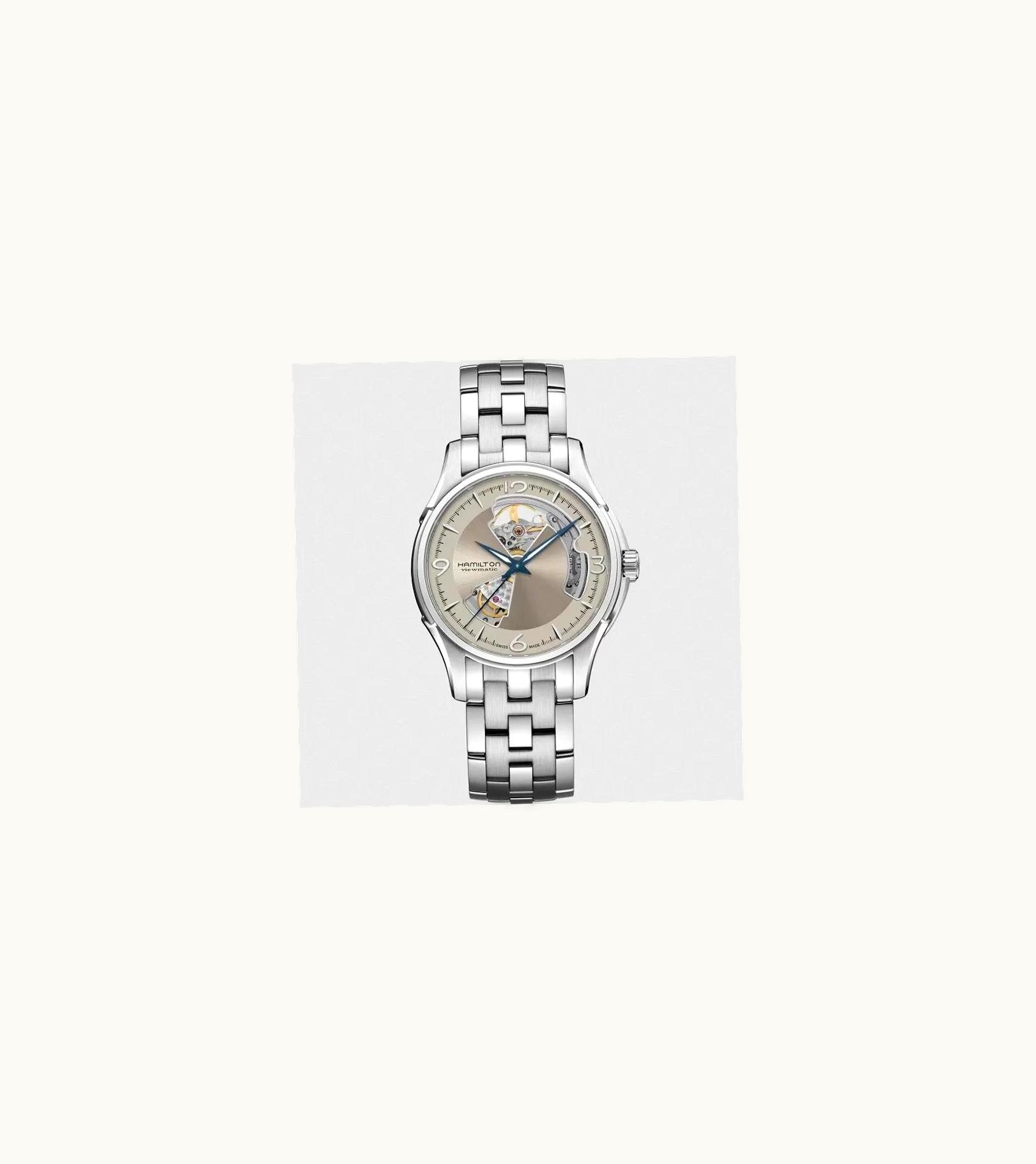 Hamilton Jazzmaster Open Heart 40 Stainless Steel / Salmon / Bracelet