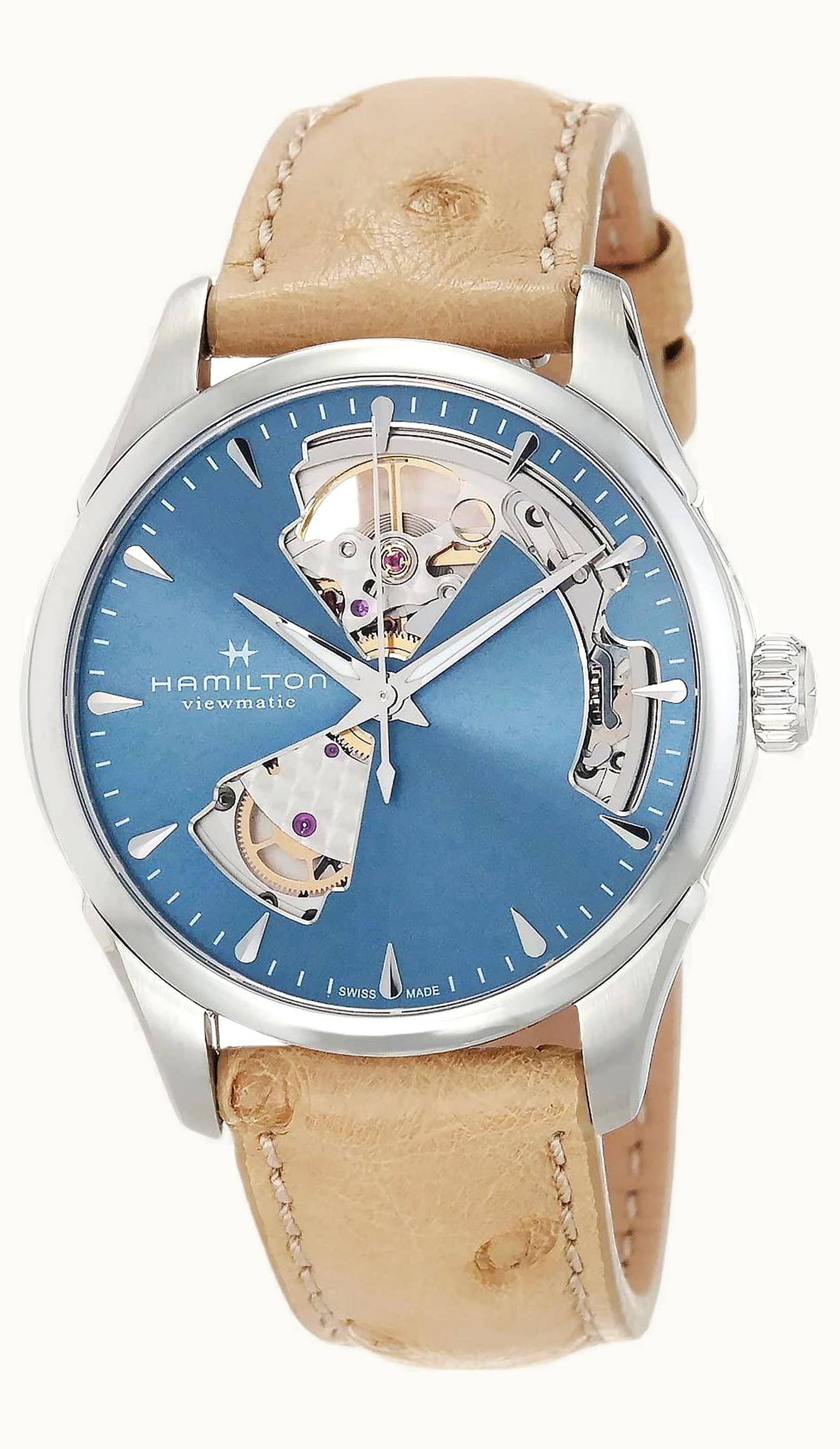 Hamilton Jazzmaster Open Heart 36 Stainless Steel / Blue