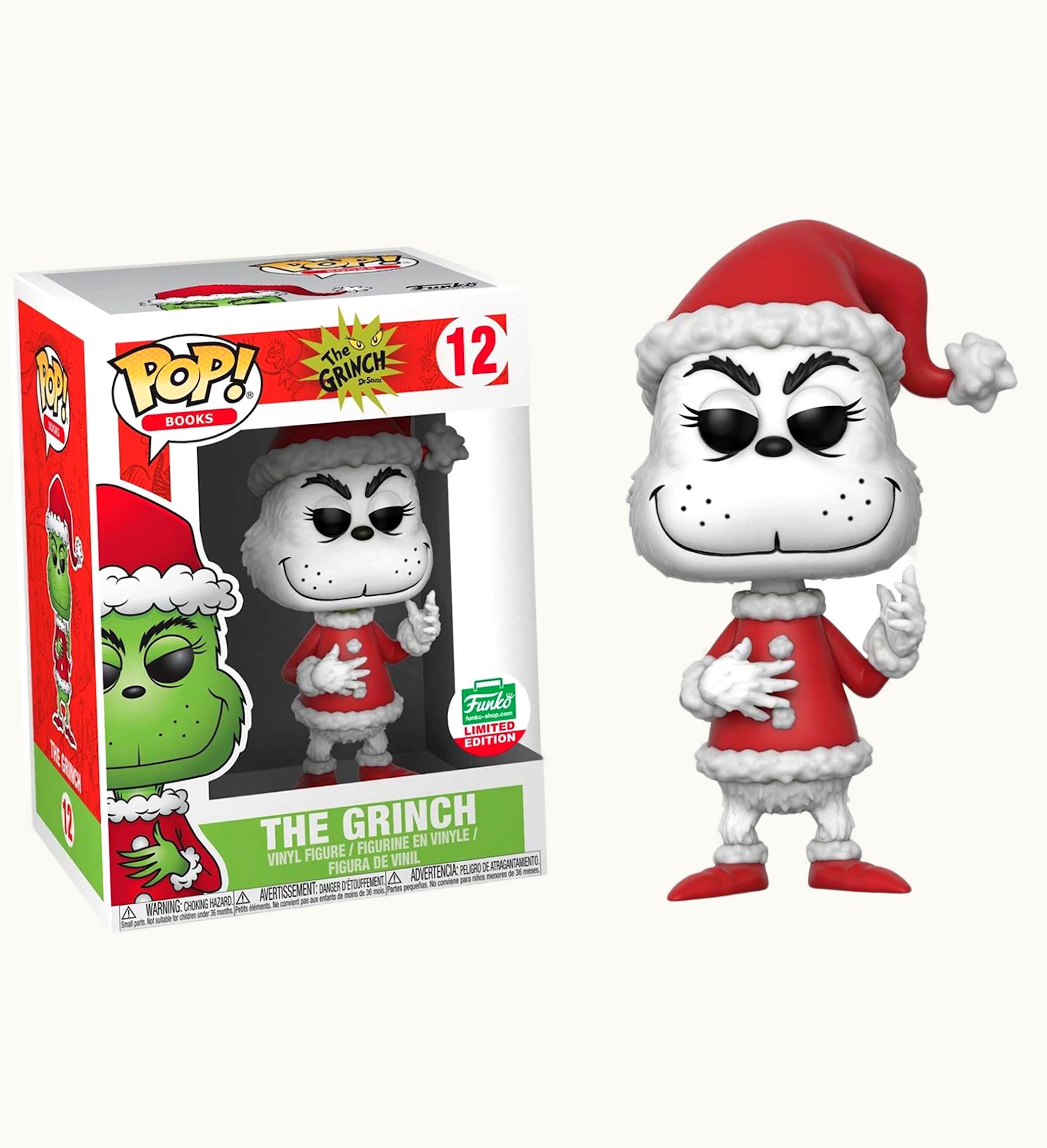 Funko Funko Pop Books The Grinch The Grinch Black White 12 Days of Christmas Funko Shop Exclusive Figure 12