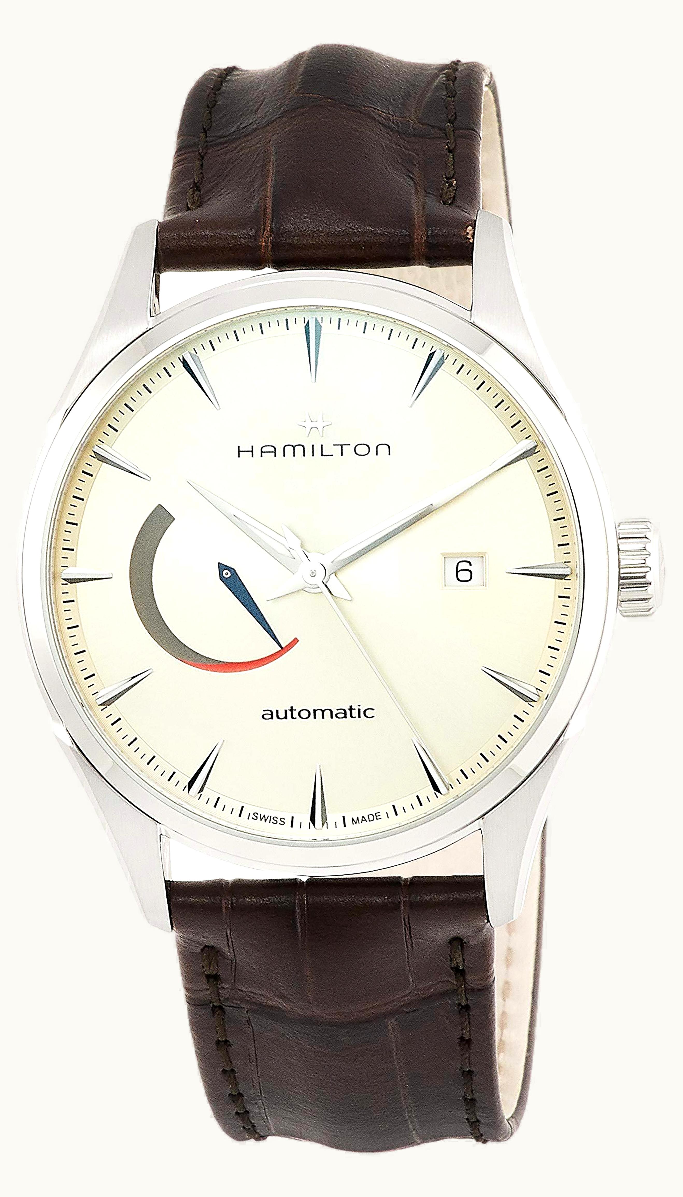Hamilton Jazzmaster Power Reserve Auto 42 Stainless Steel / Beige