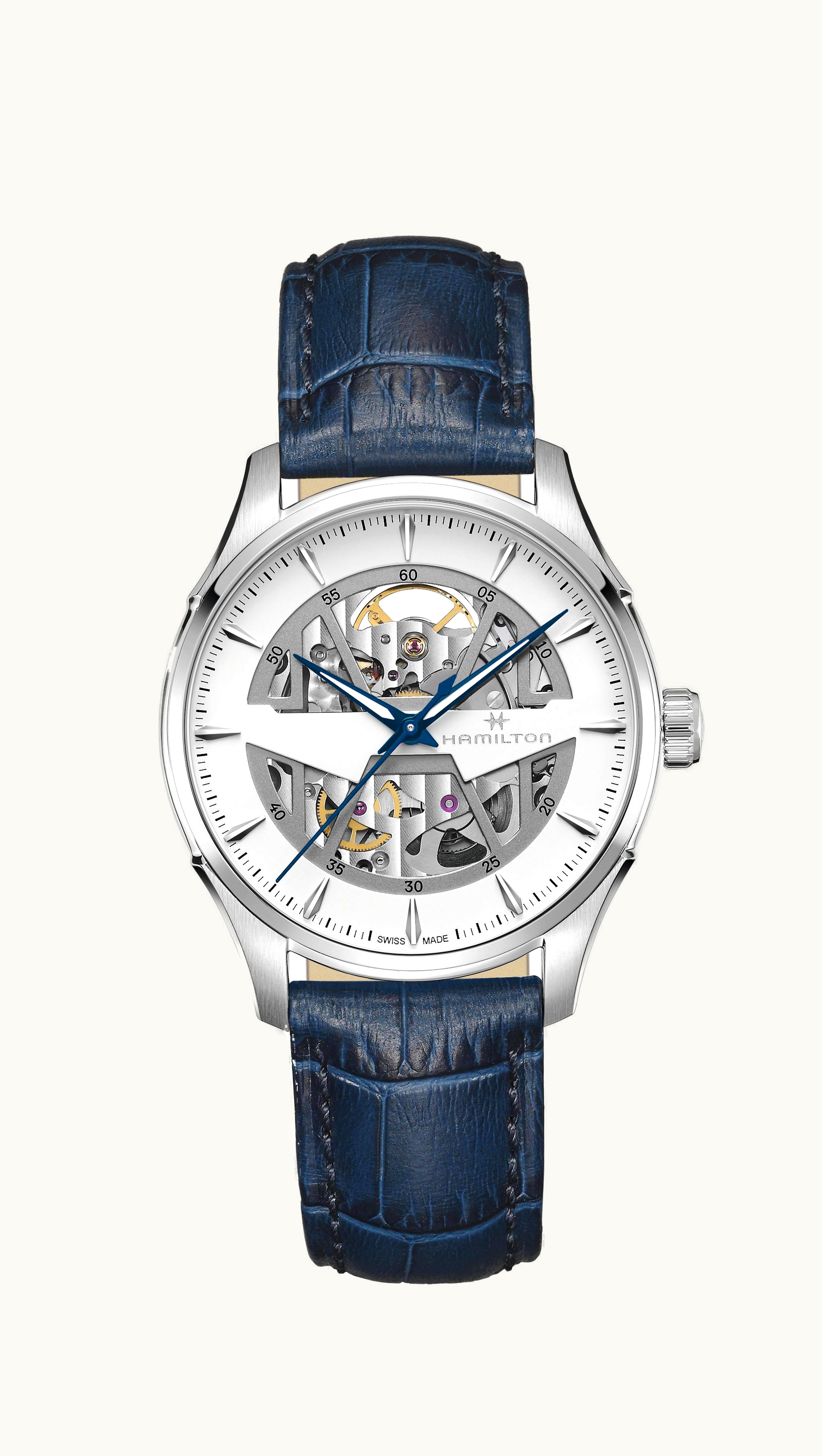 Hamilton Jazzmaster Skeleton Auto 40 Stainless Steel / White