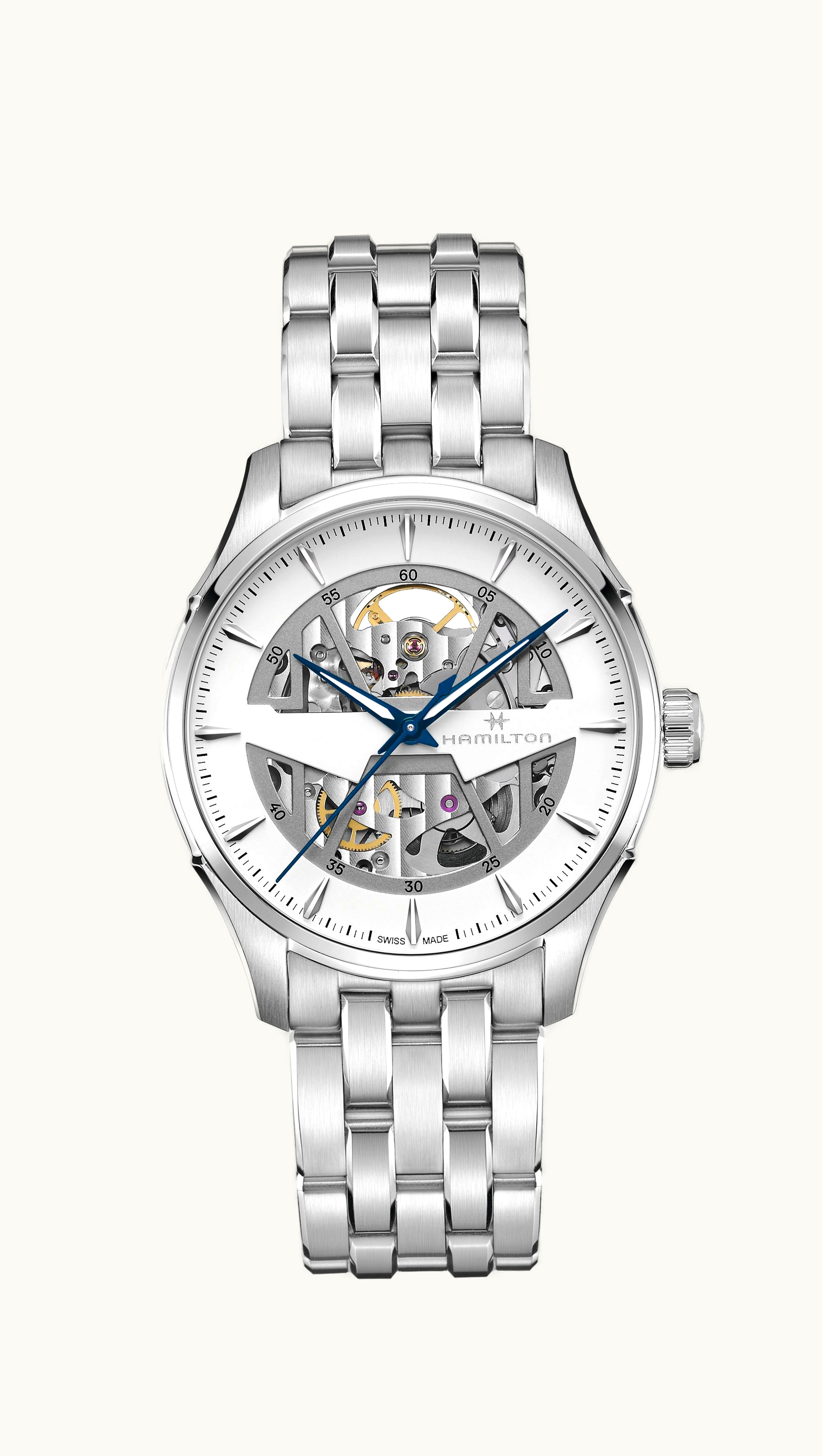 Hamilton Jazzmaster Skeleton Auto 40 Stainless Steel / White / Bracelet