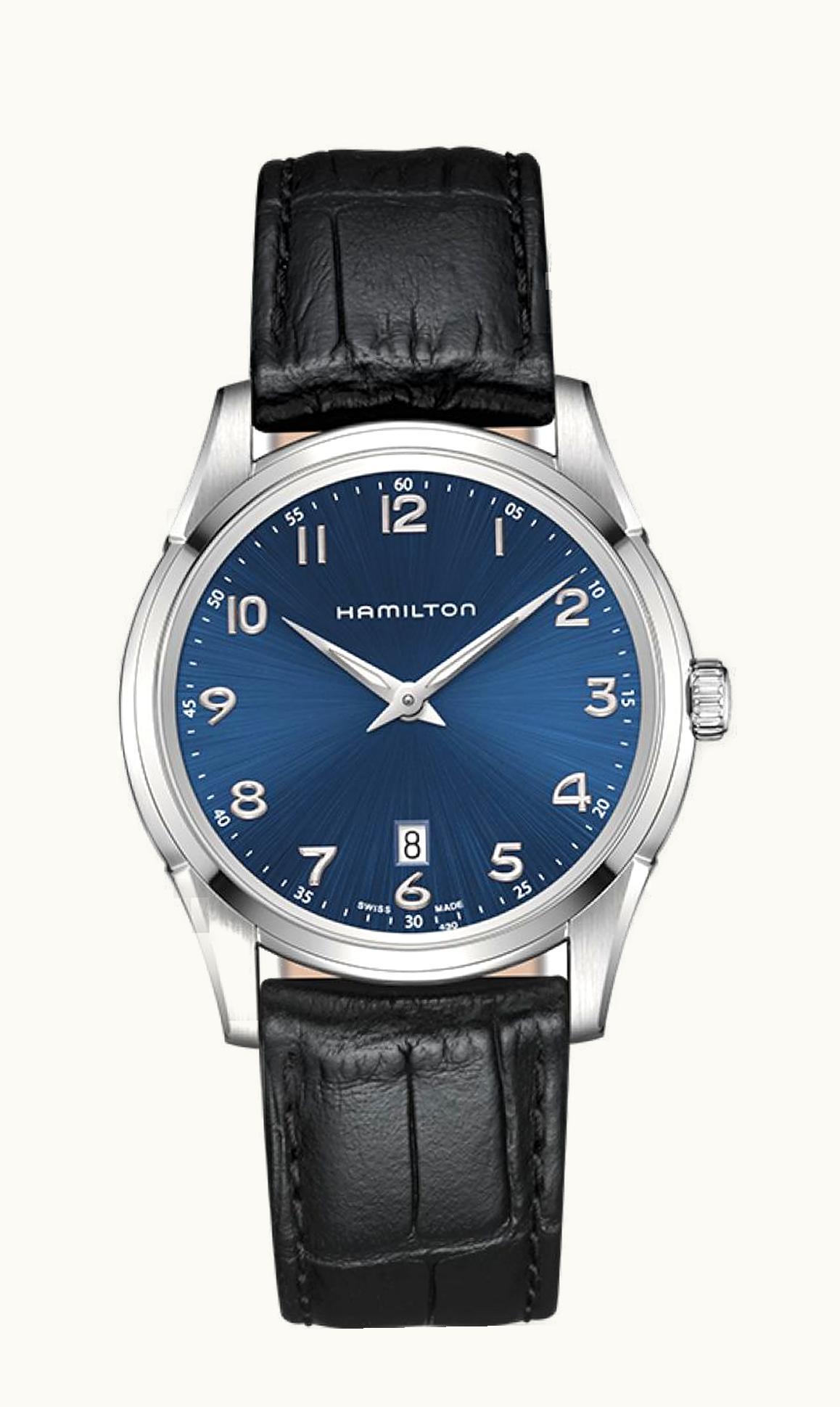 Hamilton Jazzmaster Thinline Quartz 42 Stainless Steel / Blue