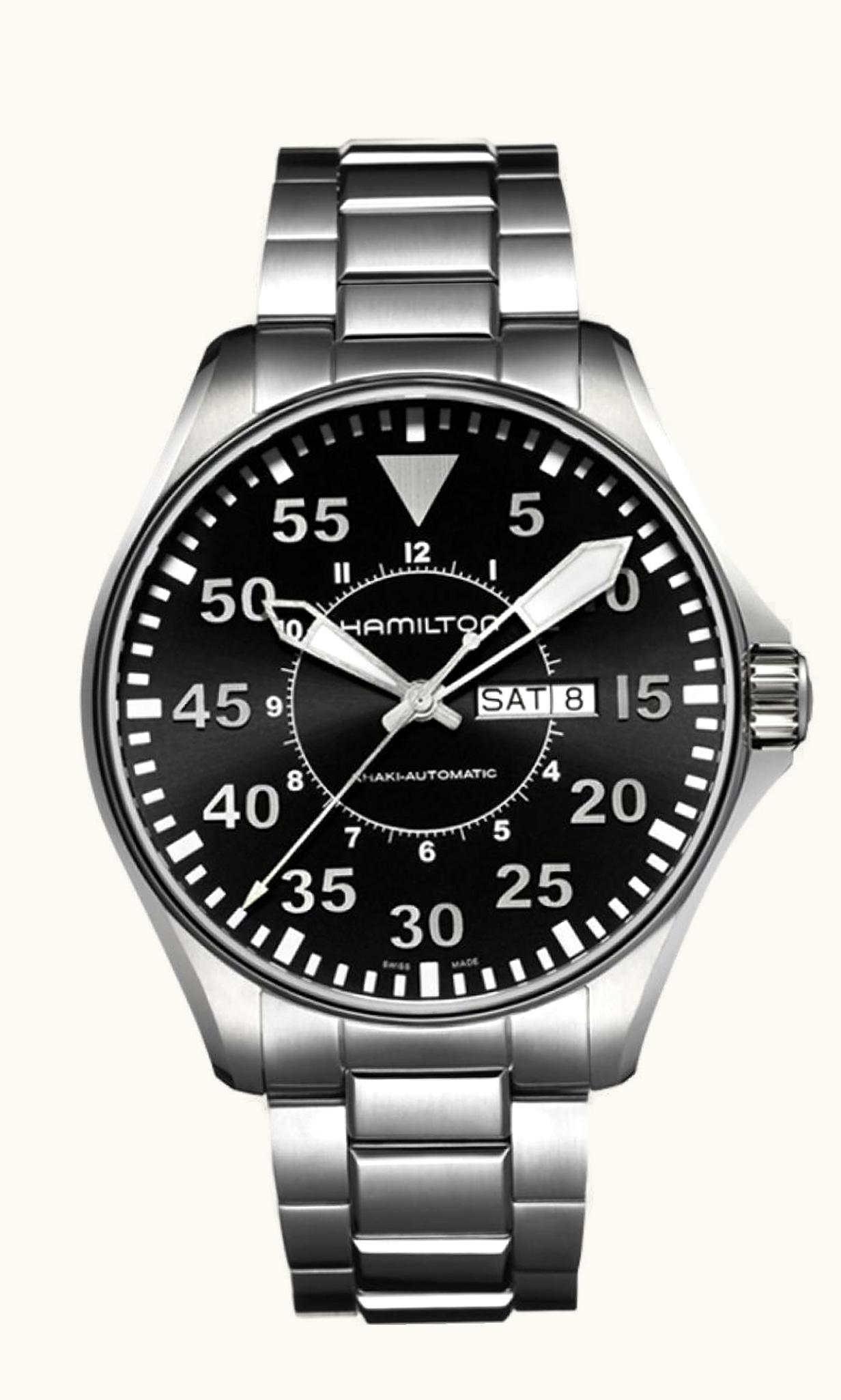 Hamilton Khaki Aviation Pilot Day Date 46 Stainless Steel / Black / Bracelet