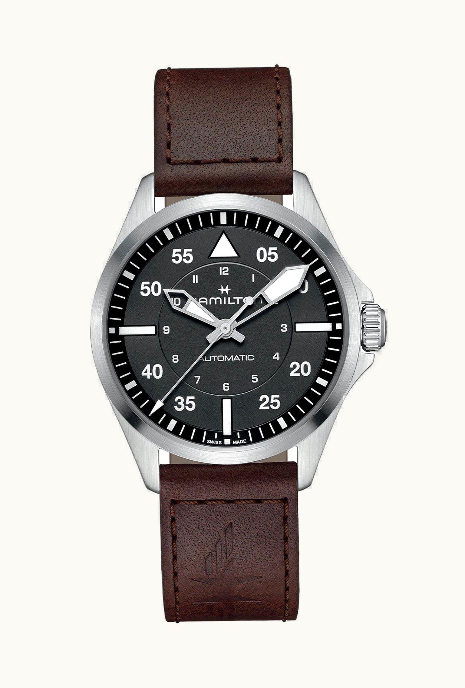 Hamilton Khaki Aviation Pilot Auto 39 Stainless Steel / Black