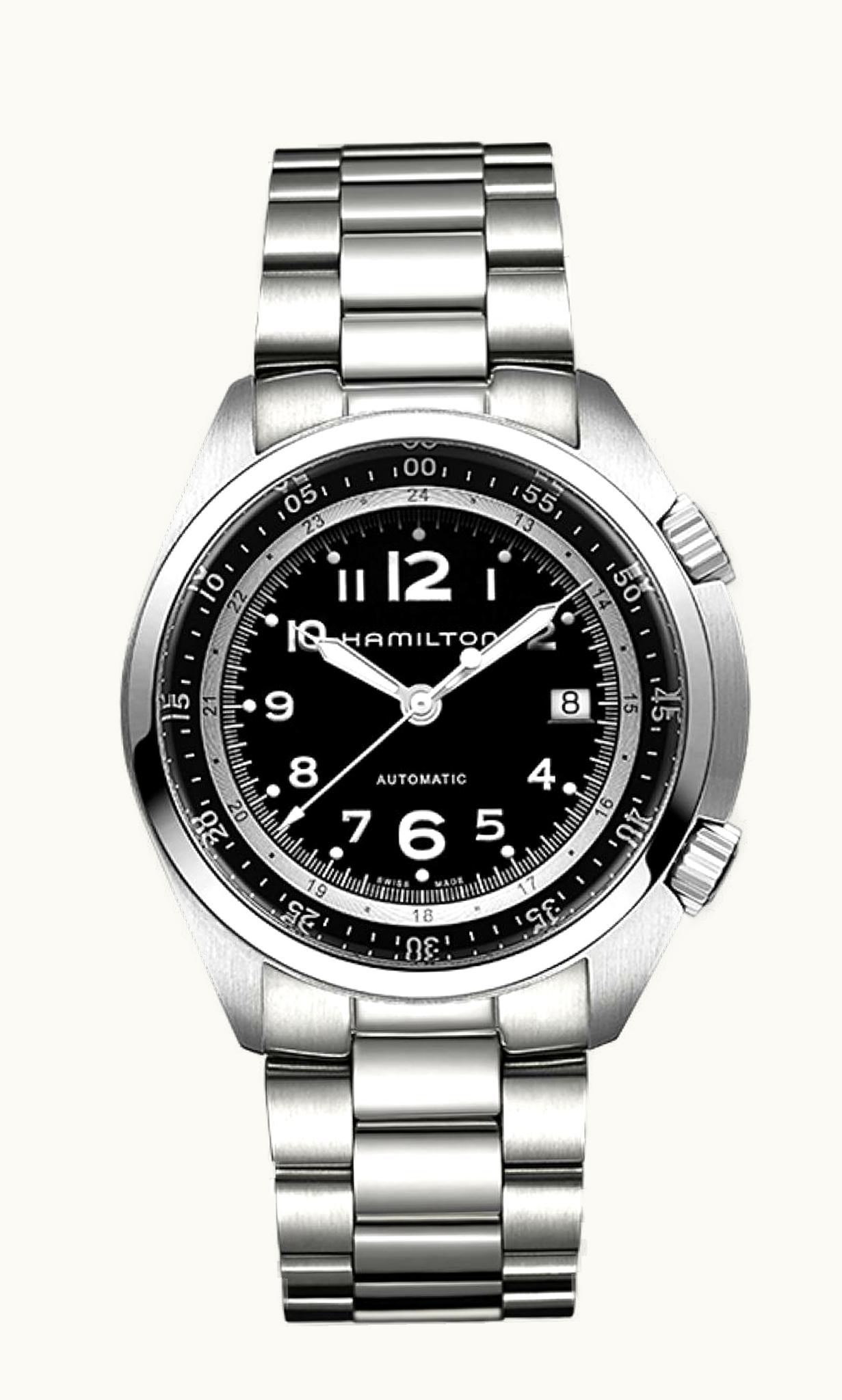 Hamilton Khaki Pilot Pioneer Auto Stainless Steel / Black / Bracelet