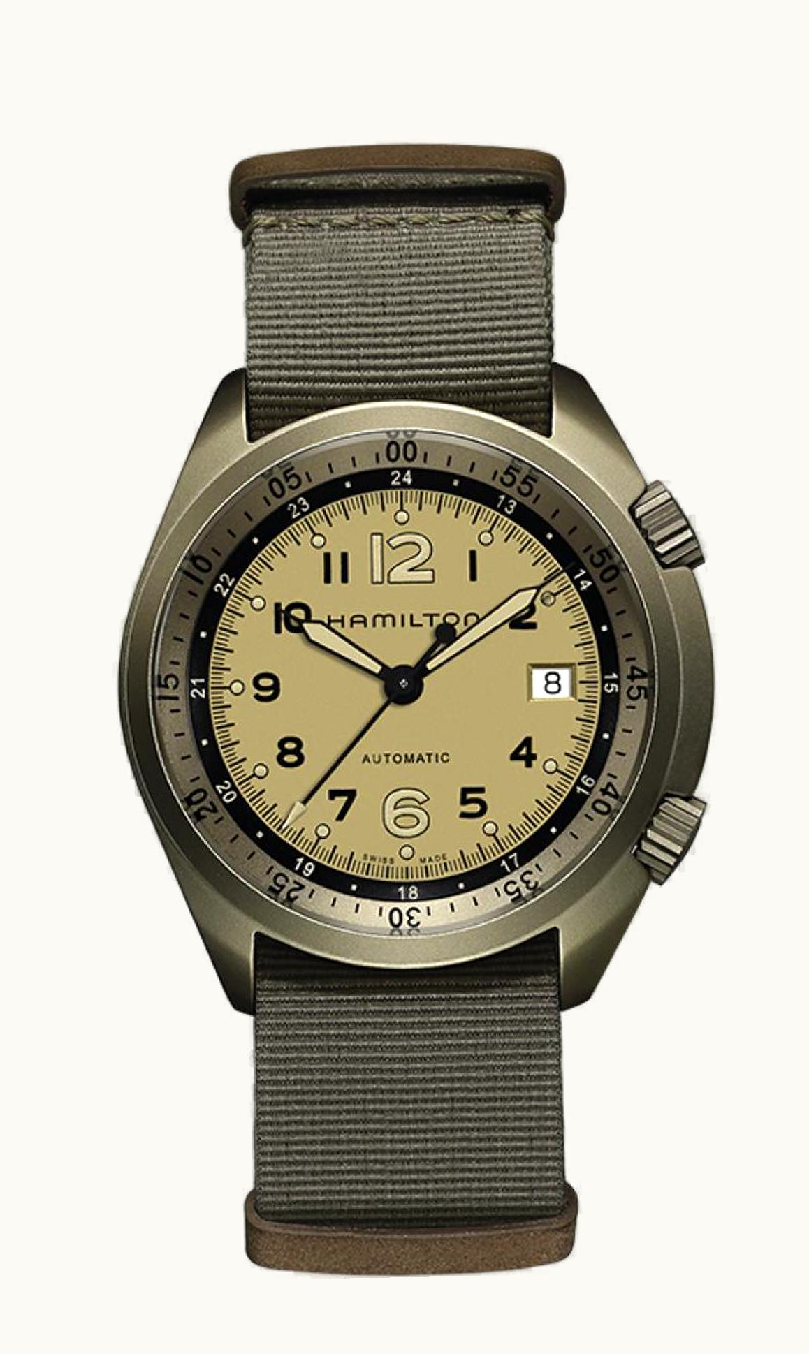 Hamilton Khaki Pilot Pioneer Alu Beige Auto