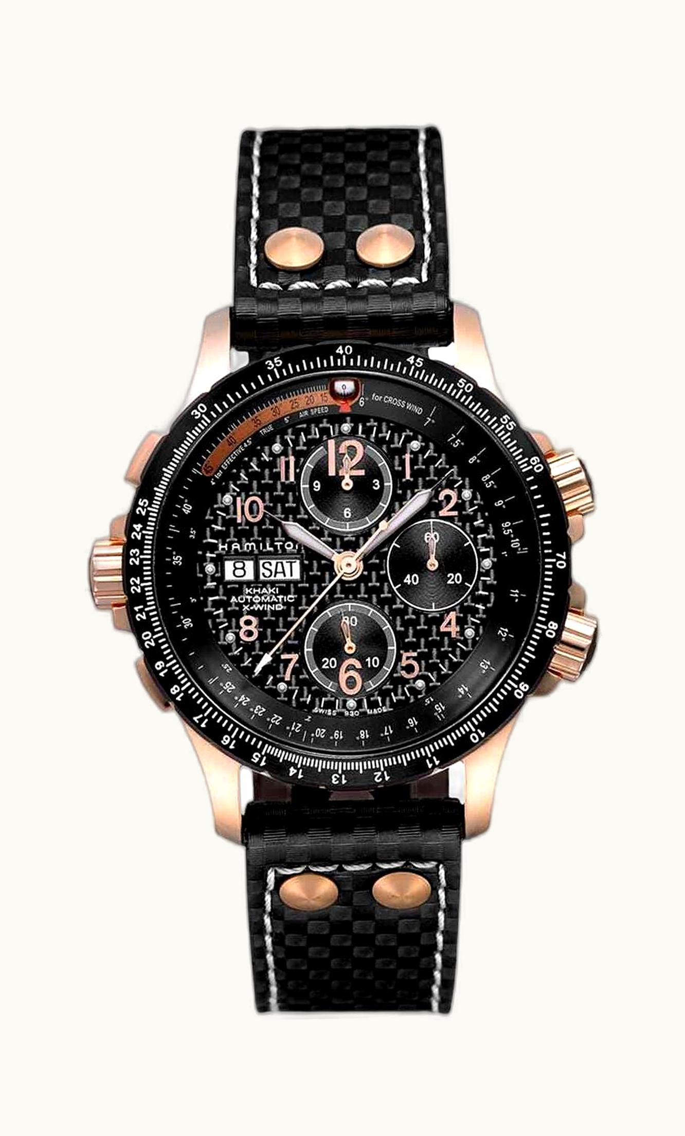 Hamilton Khaki Aviation X-Wind Auto Chrono Red Gold / Carbon