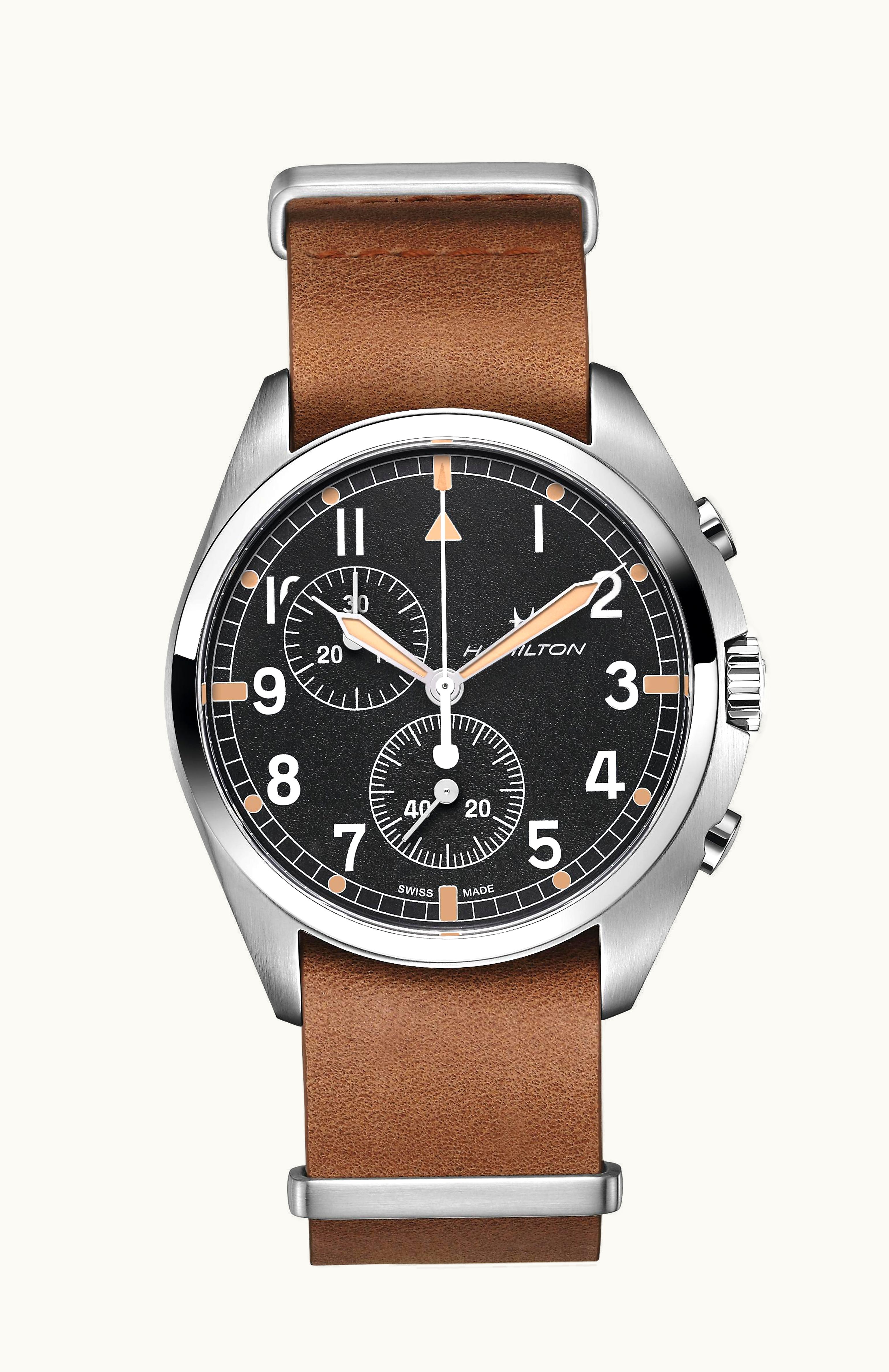Hamilton Khaki Aviation Pilot Pioneer Chrono Quartz / NATO