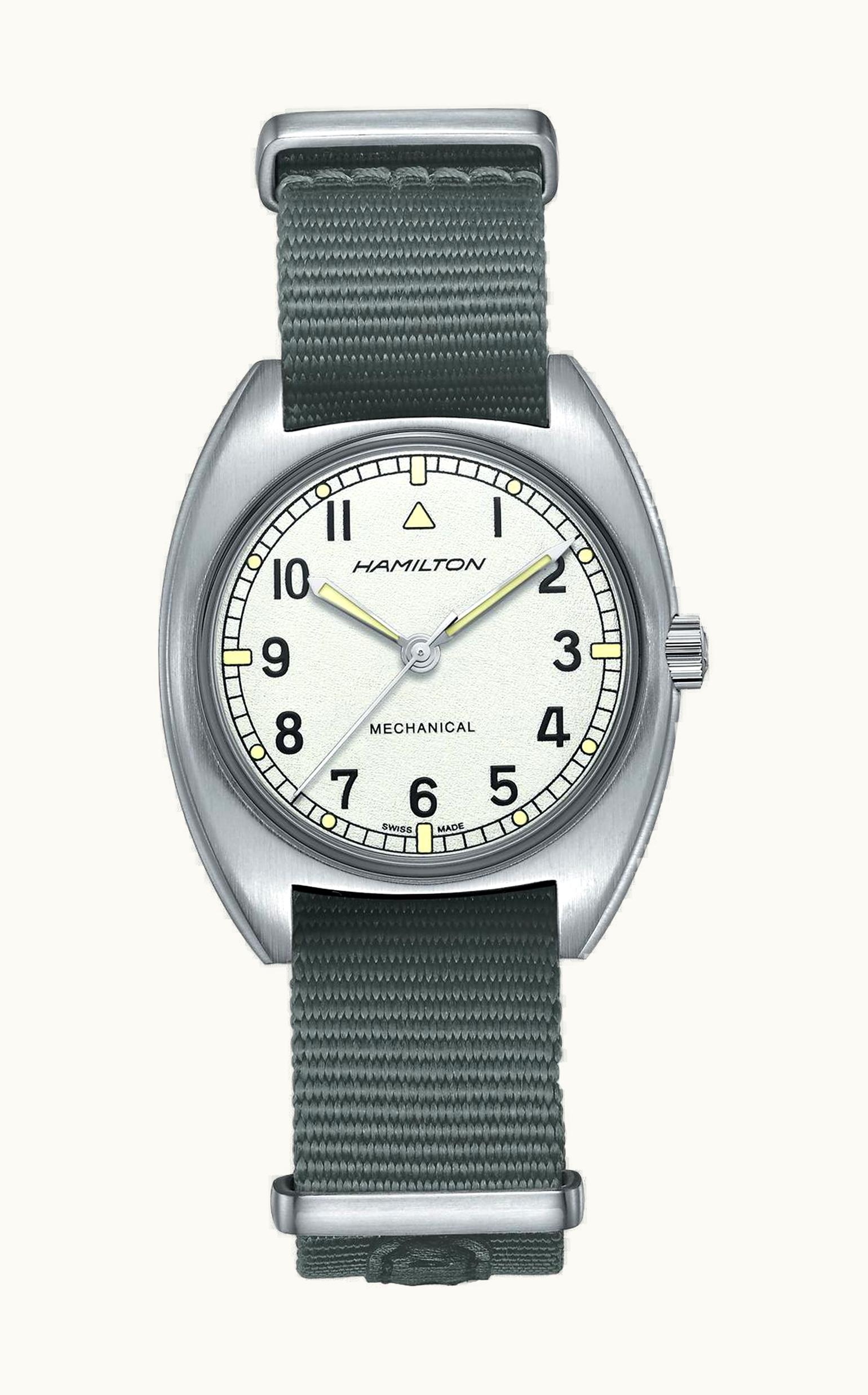 Hamilton Khaki Aviation Pilot Pioneer Mechanical Stainless Steel / White