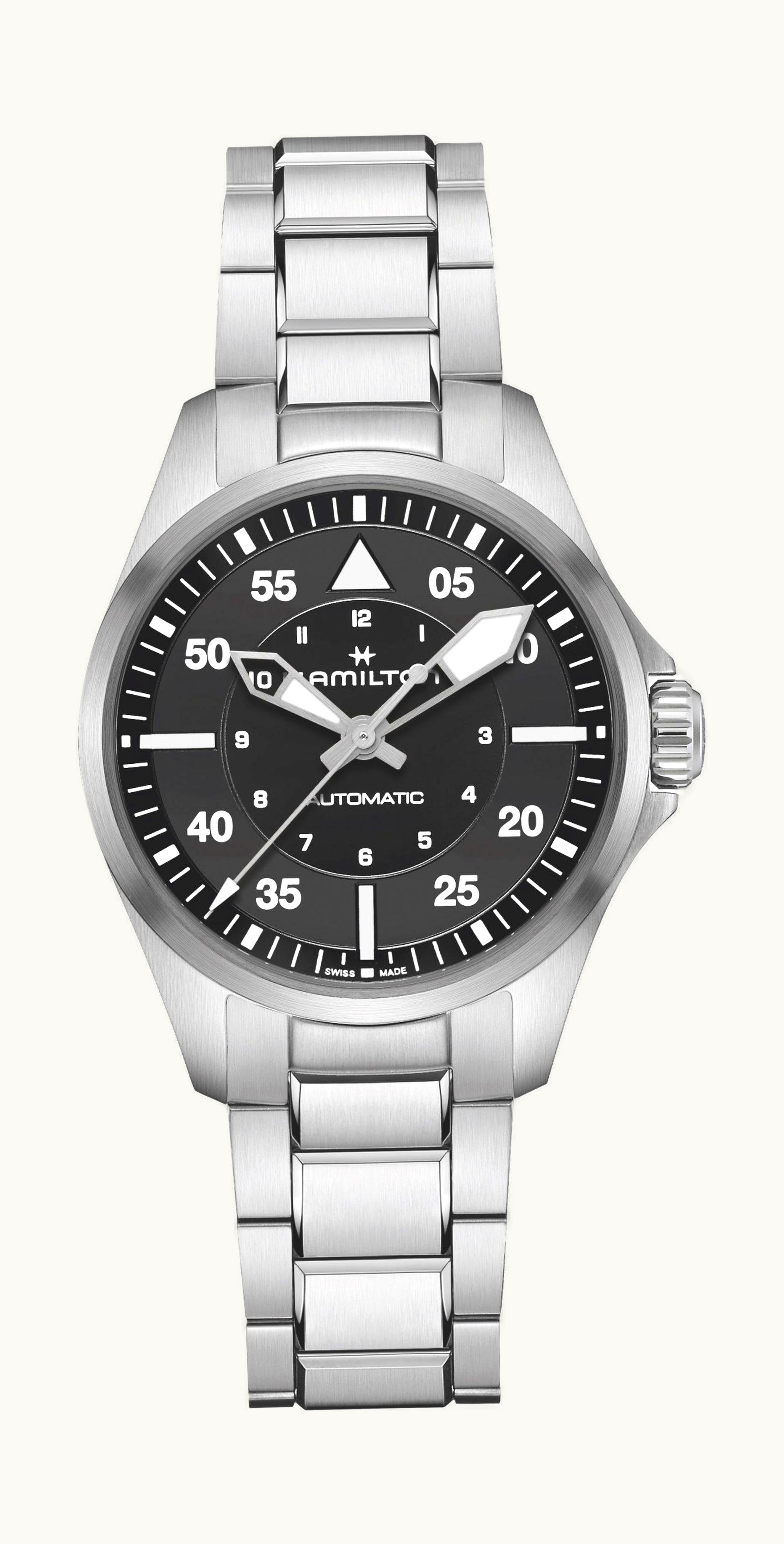 Hamilton Khaki Aviation Pilot Auto 36 Stainless Steel / Black / Bracelet