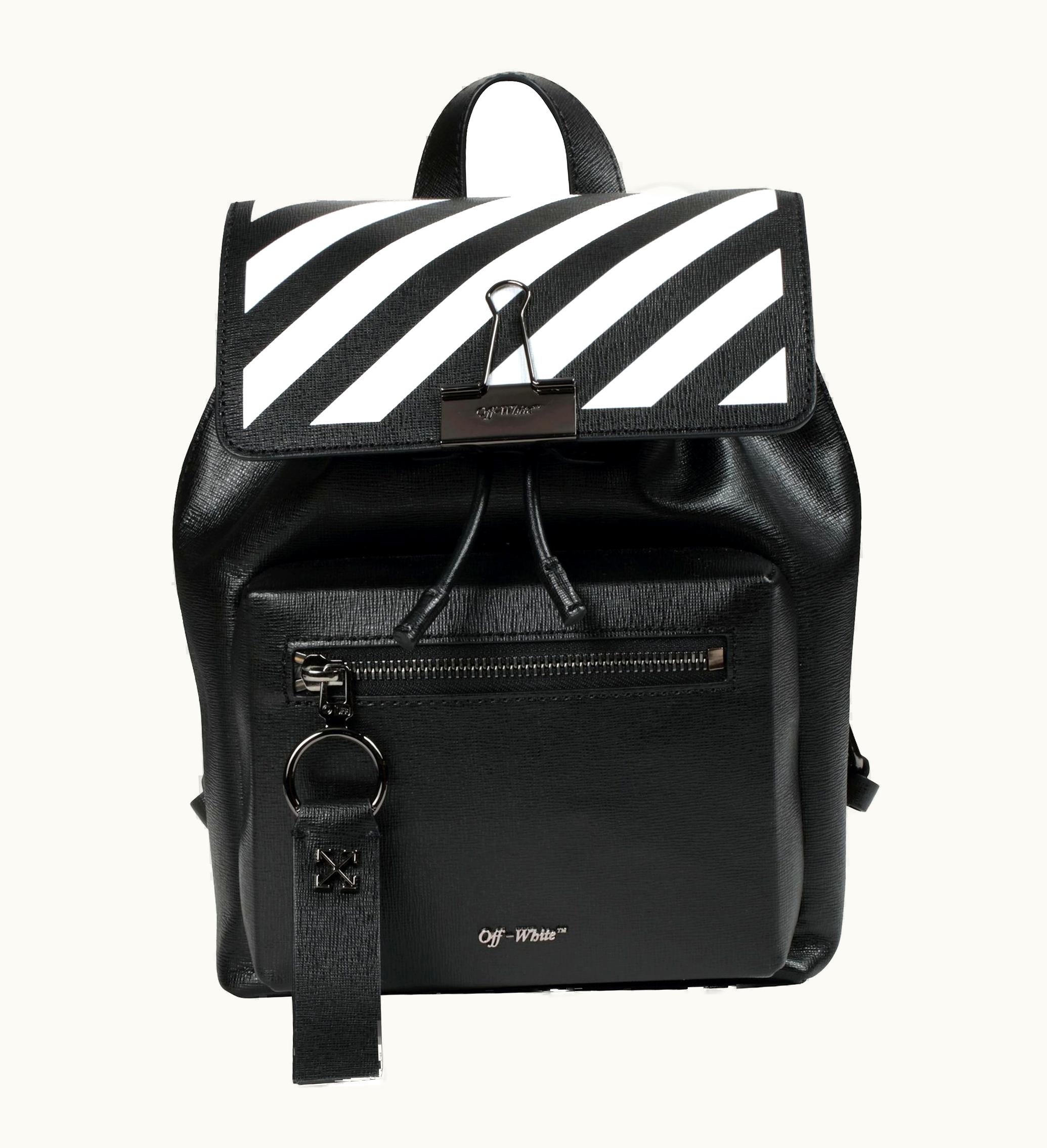 OFF-WHITE OFF WHITE Diag Backpack Black White