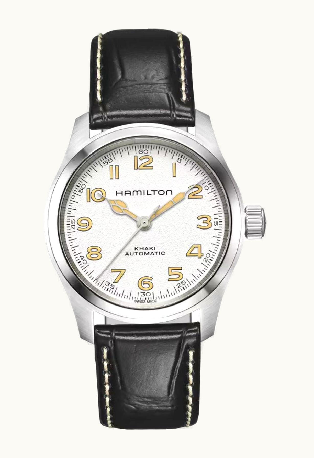 Hamilton Khaki Field Murph 38 Stainless Steel / White
