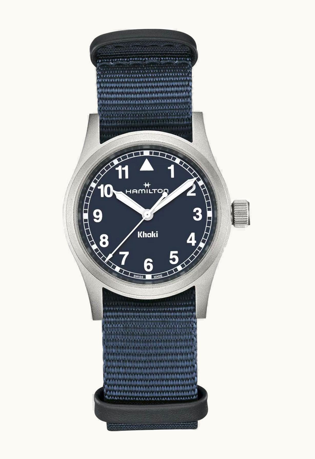 Hamilton Khaki Field Quartz 33 Stainless Steel / Blue