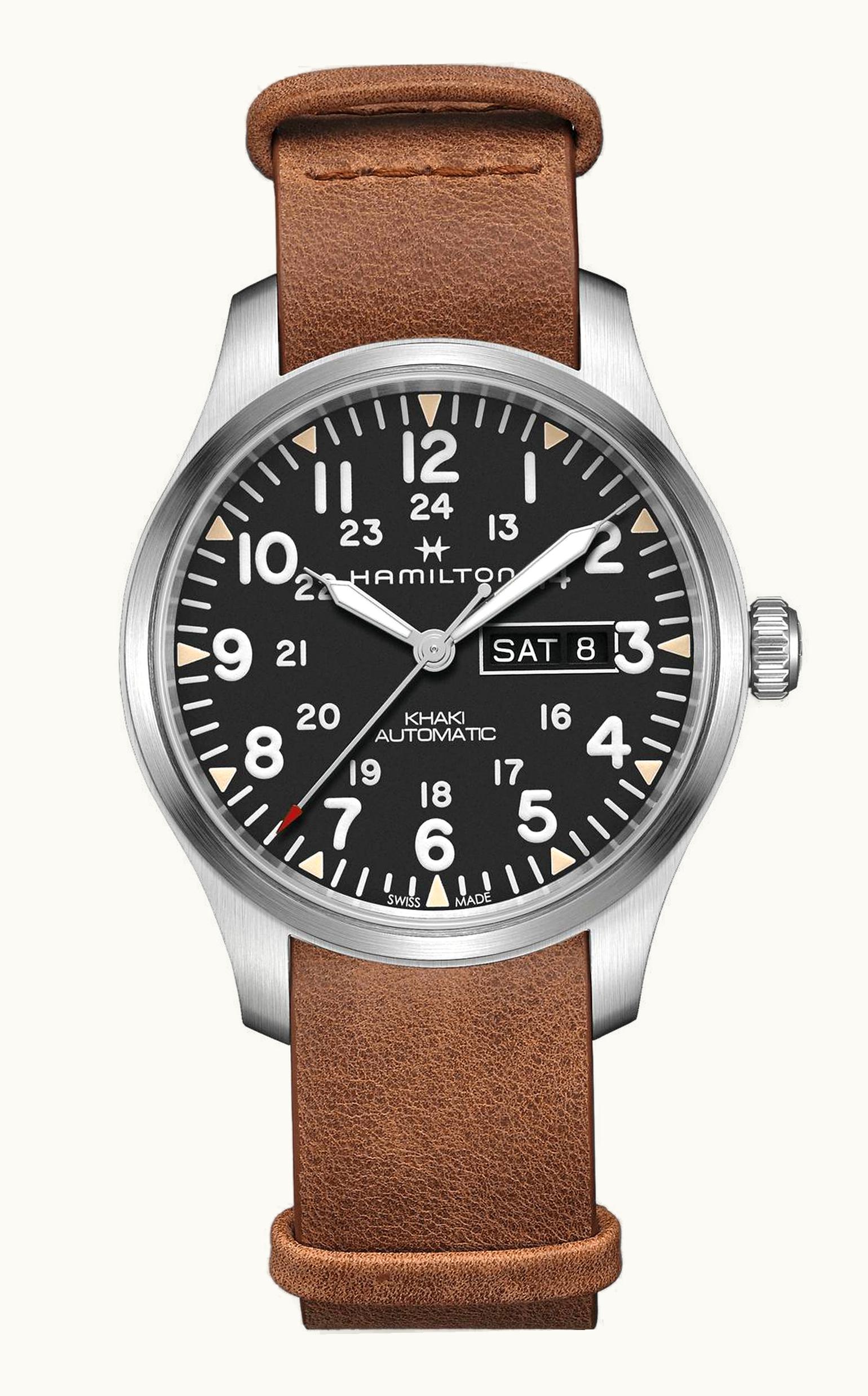 Hamilton Khaki Field Day Date Auto Stainless Steel / Black