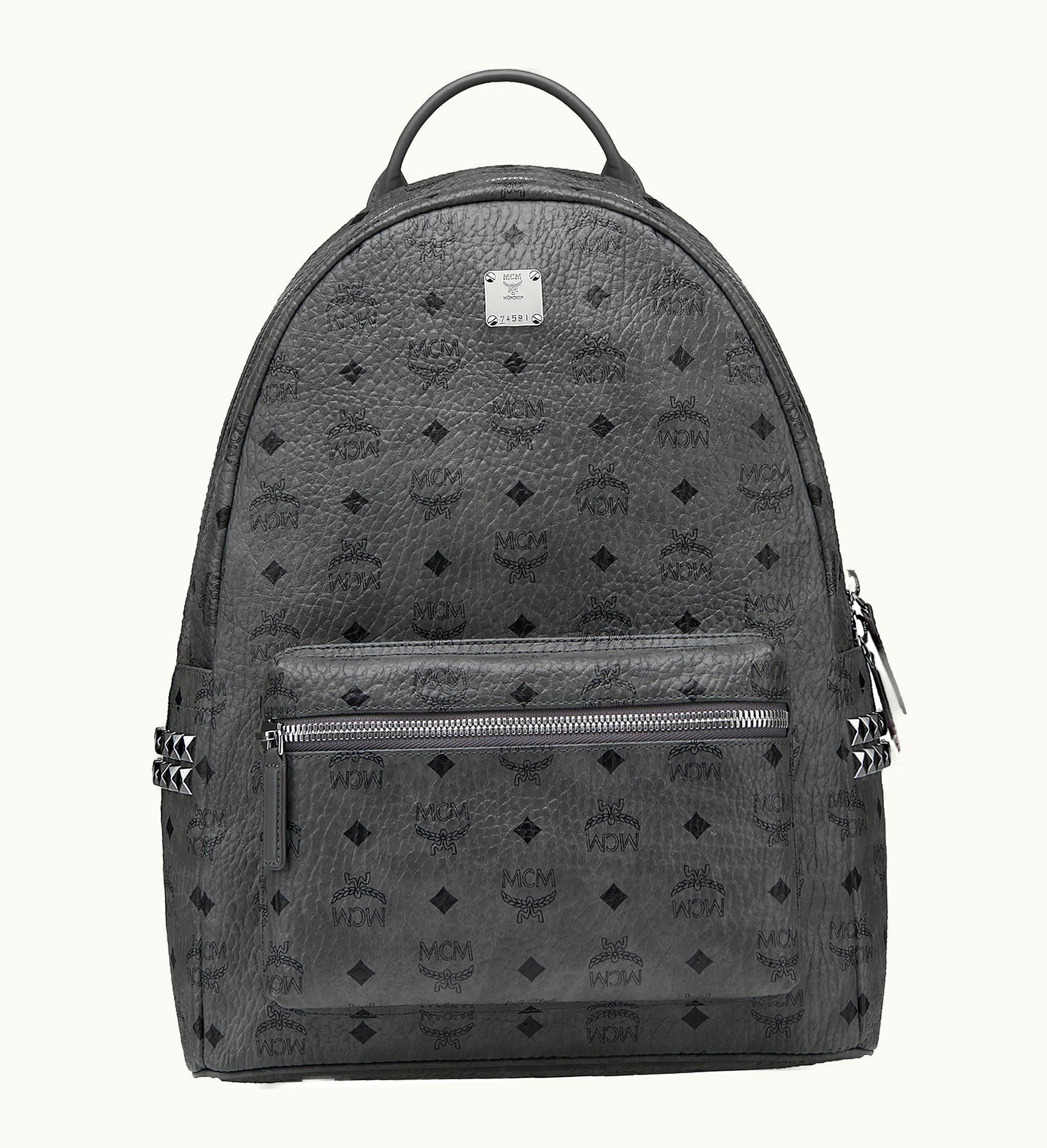 MCM MCM Stark Backpack Side Studs Visetos Phantom Grey