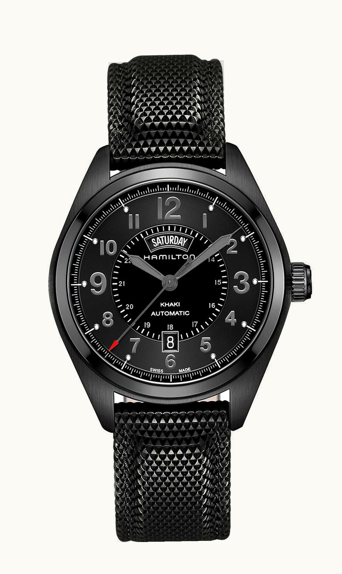 Hamilton Khaki Field Automatic Day Date PVD / Black