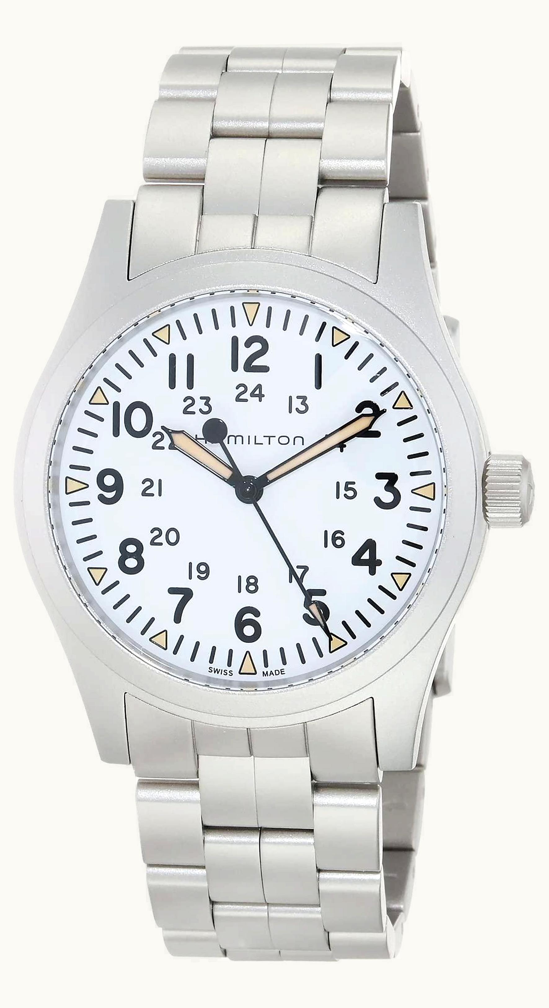 Hamilton Khaki Field Mechanical 42 White / Bracelet