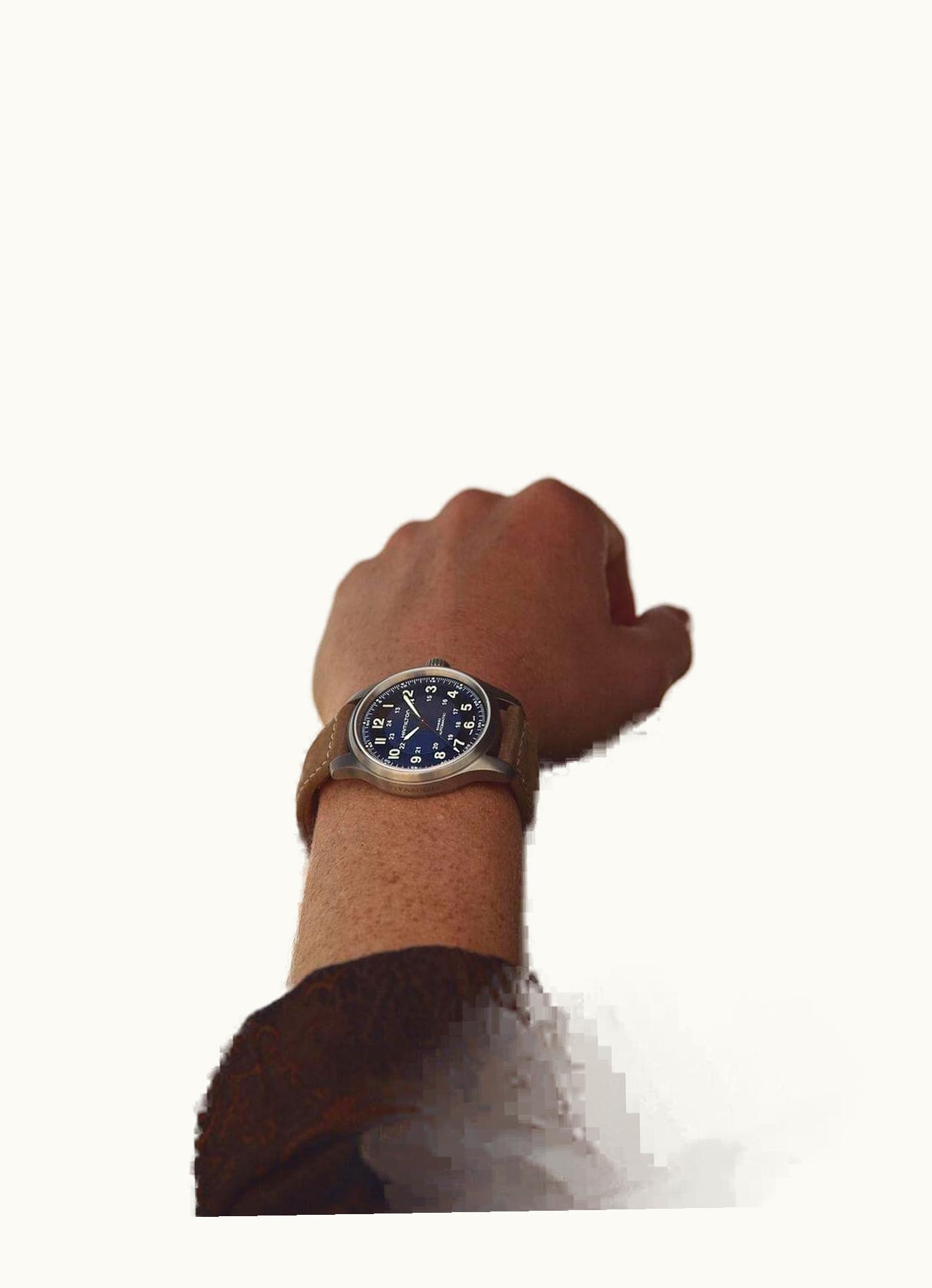 Hamilton Khaki Field Expedition 37 Stainless Steel / Blue / NATO