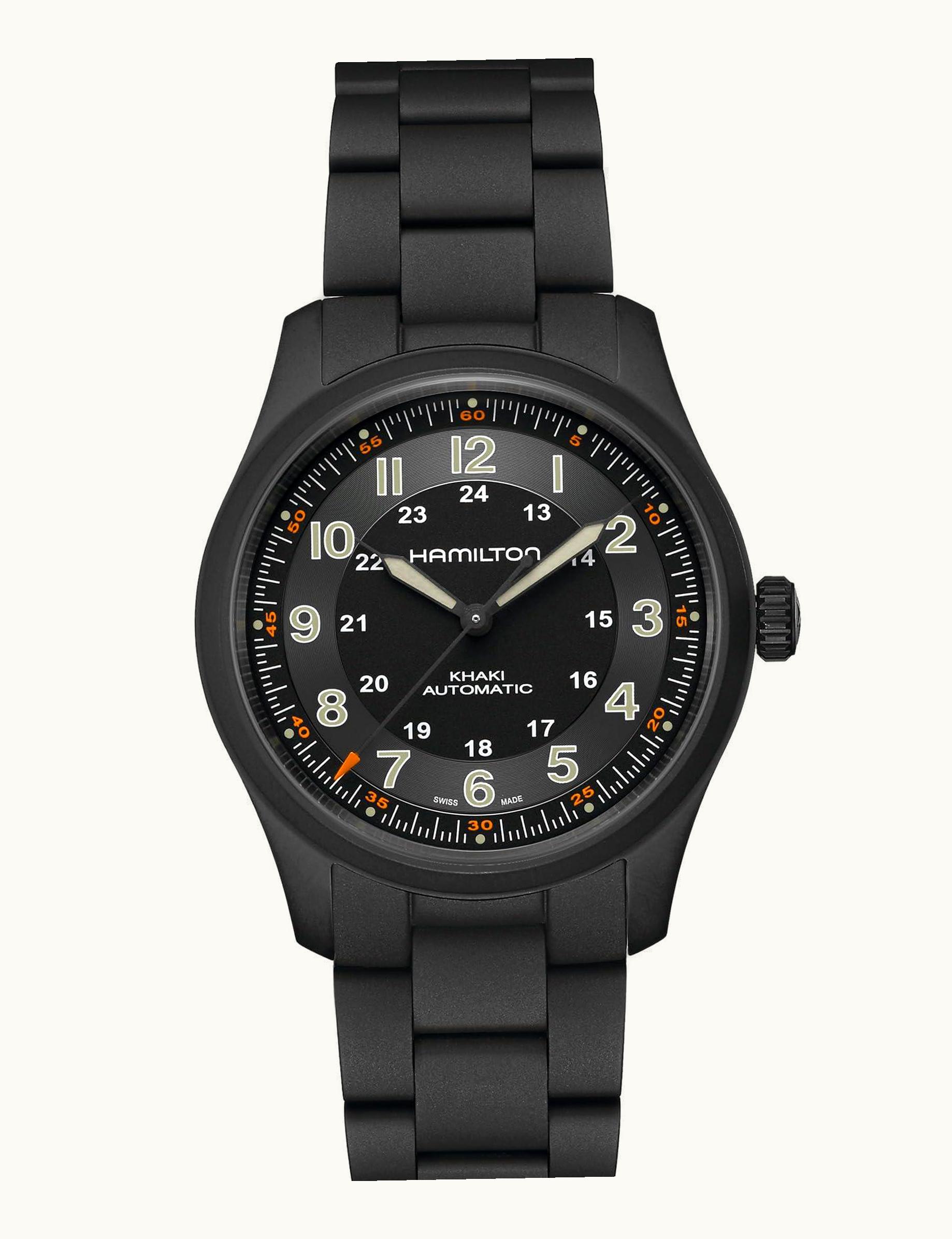 Hamilton Khaki Field Titanium Auto 38 / PVD / Black / Bracelet
