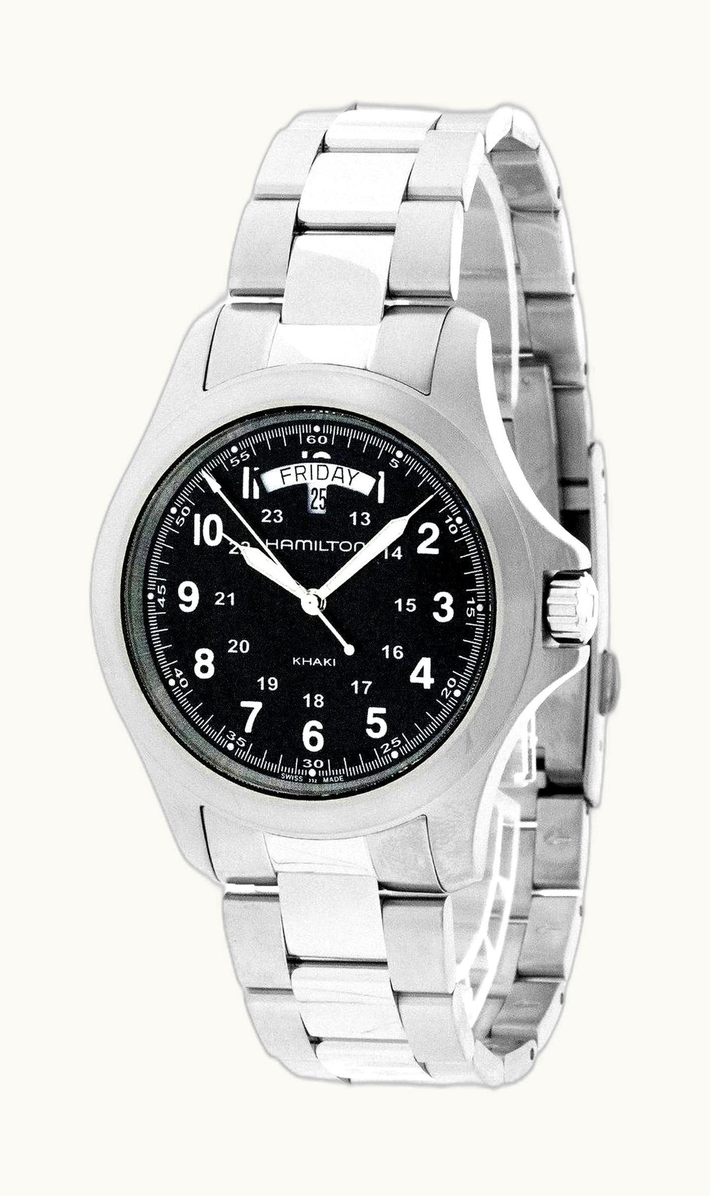 Hamilton Khaki Field King Quartz 40 Stainless Steel / Black / Bracelet