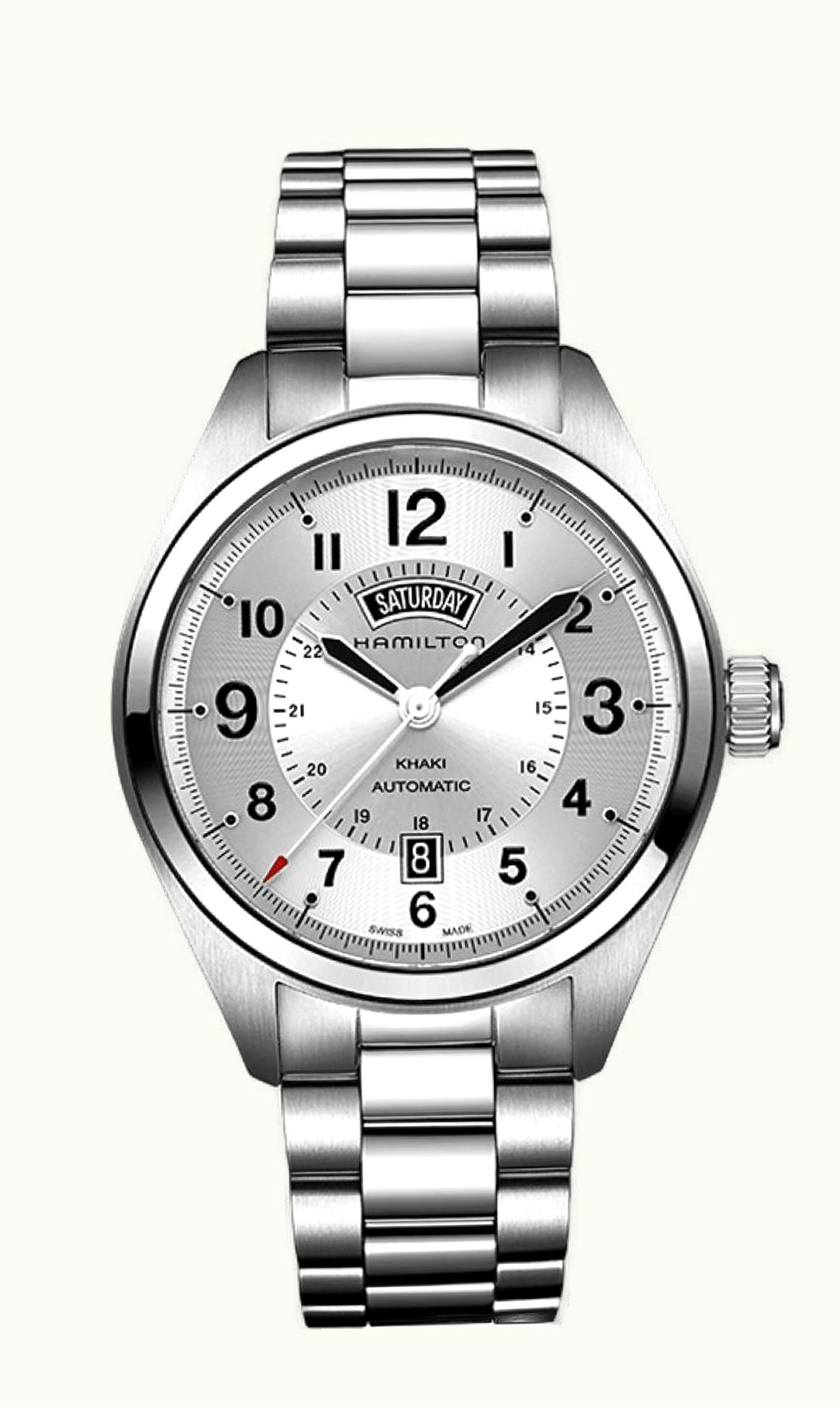 Hamilton Khaki Field Day Date Auto Silver / Bracelet