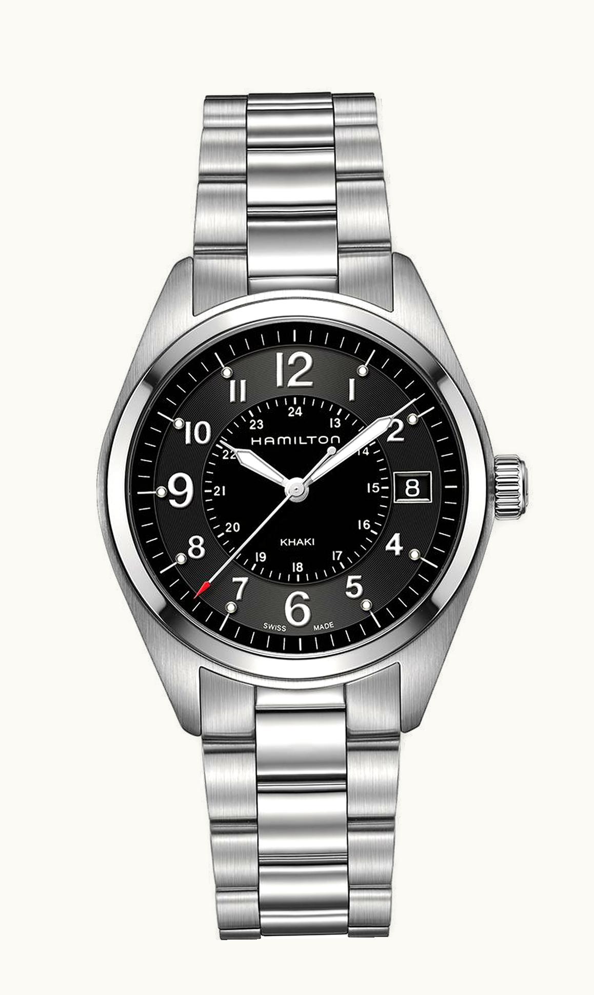 Hamilton Khaki Field Quartz Steel / Black / Bracelet