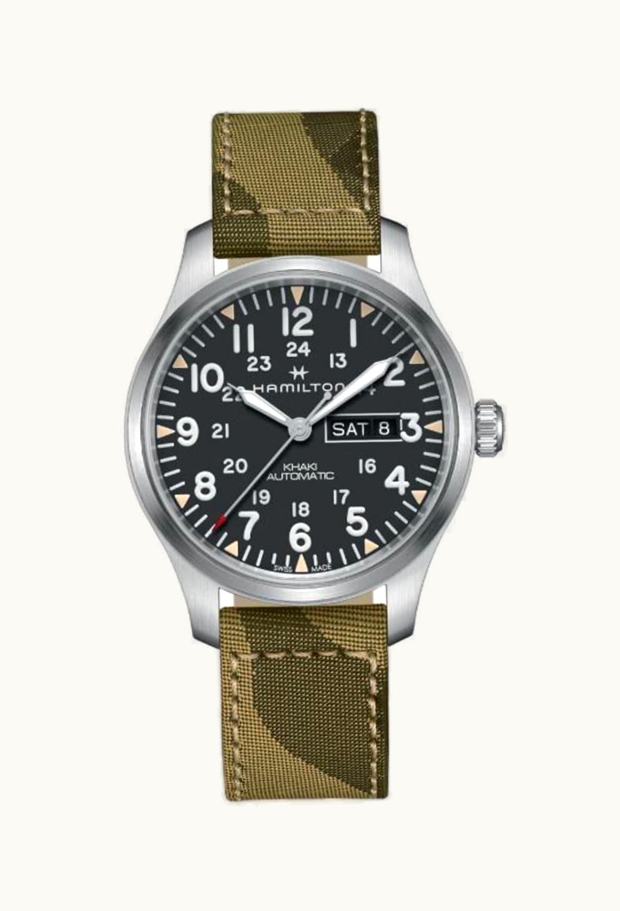 Hamilton Khaki Field Day Date Auto Stainless Steel / Black