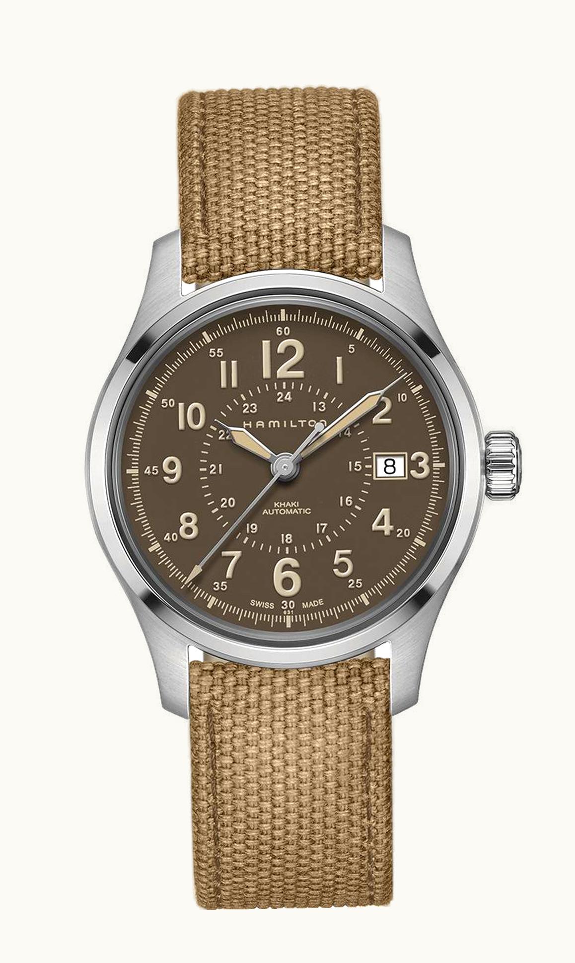 Hamilton Khaki Field Auto 40 Stainless Steel / Brown