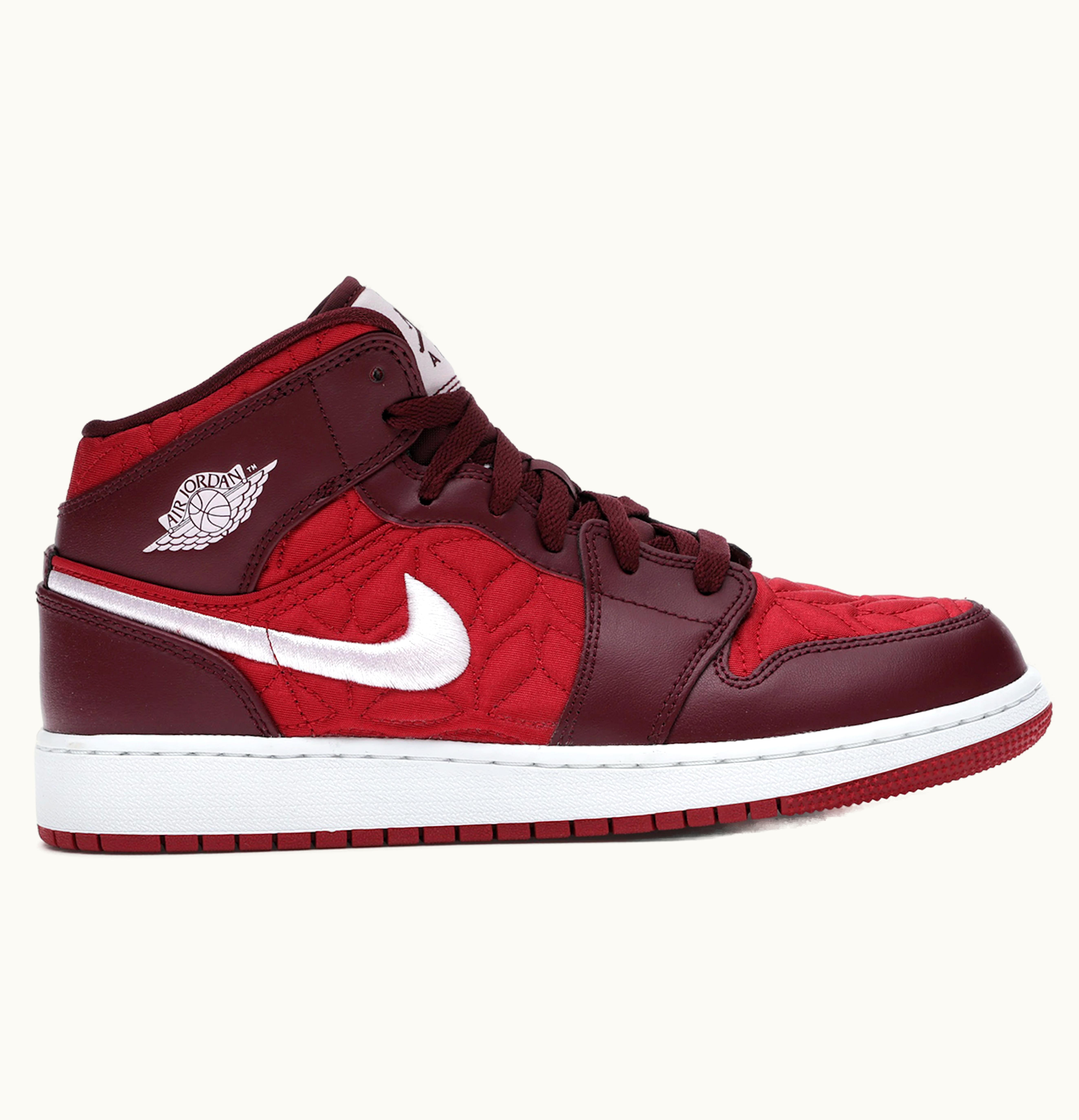 Jordan Air Jordan 1 Mid SE Red Quilt GS