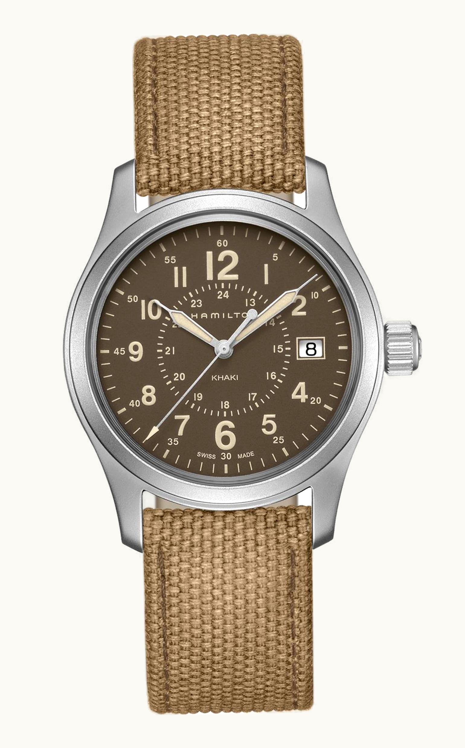 Hamilton Khaki Field Quartz 38 Stainless Steel / Brown