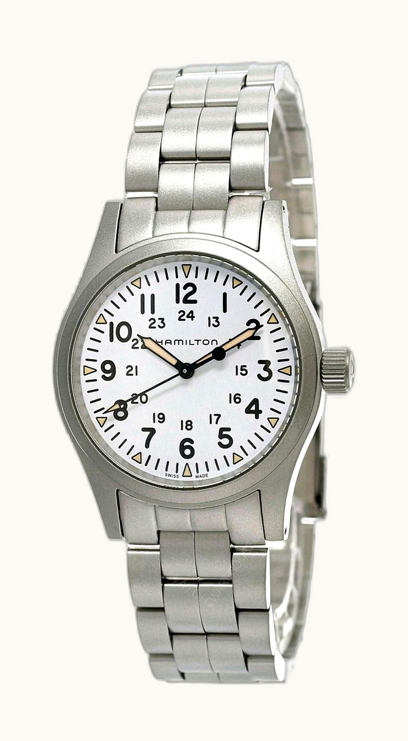 Hamilton Khaki Field Mechanical 38 White / Bracelet