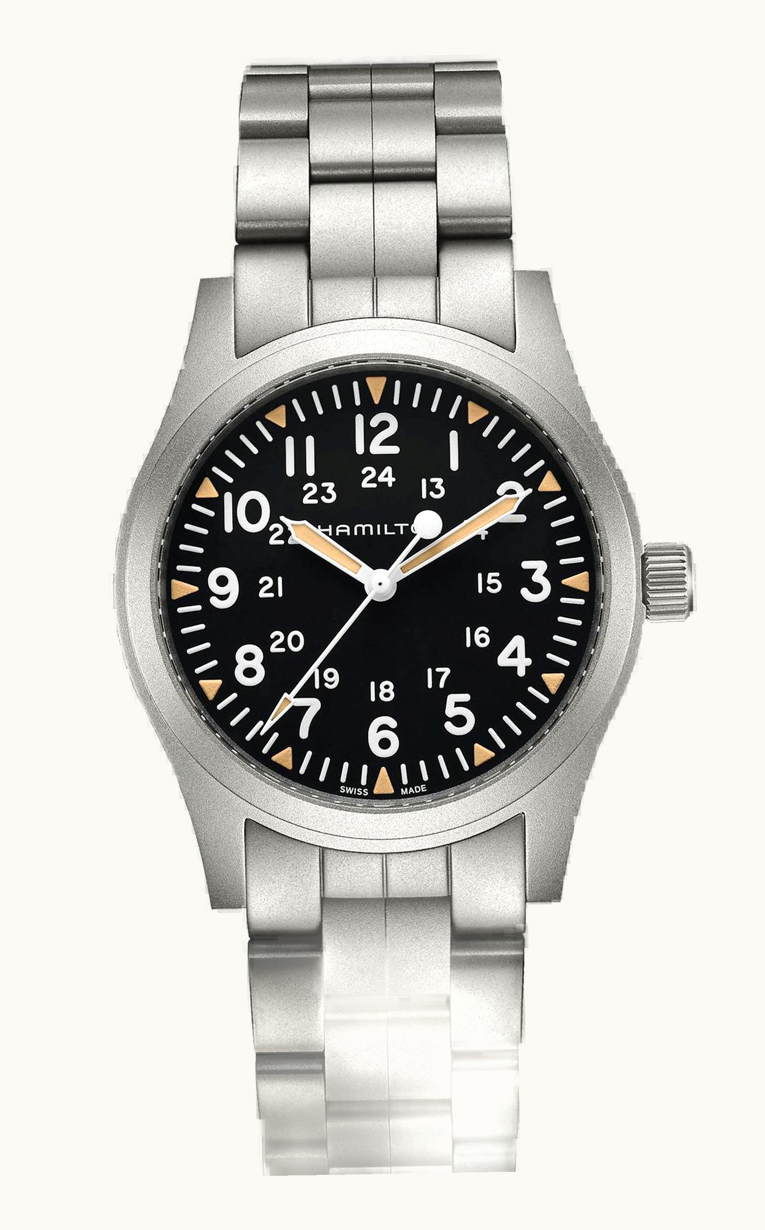 Hamilton Khaki Field Mechanical 42 Black / Bracelet