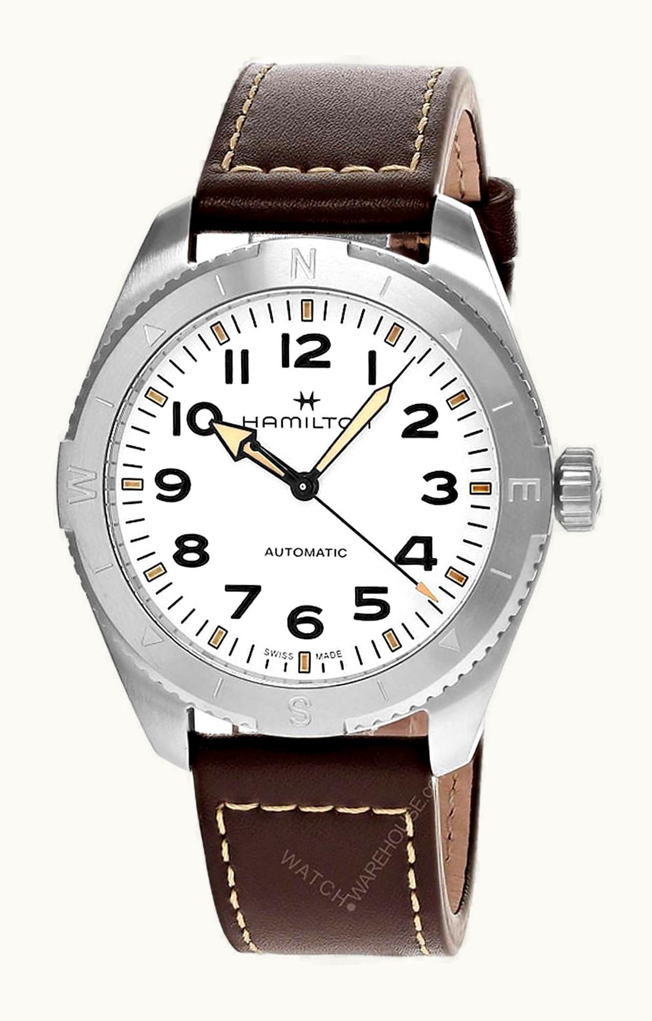 Hamilton Khaki Field Expedition 37 Stainless Steel / White