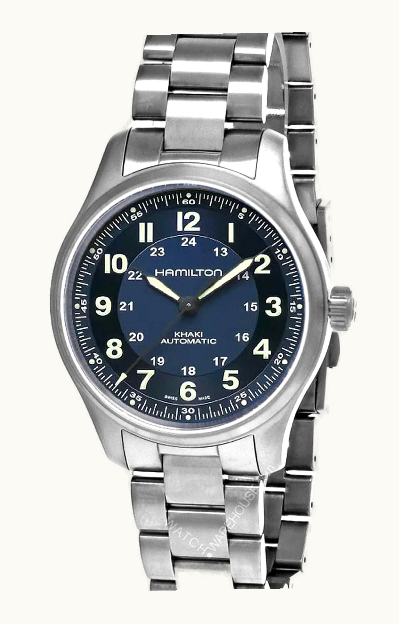 Hamilton Khaki Field Titanium Auto 42 / Blue / Bracelet