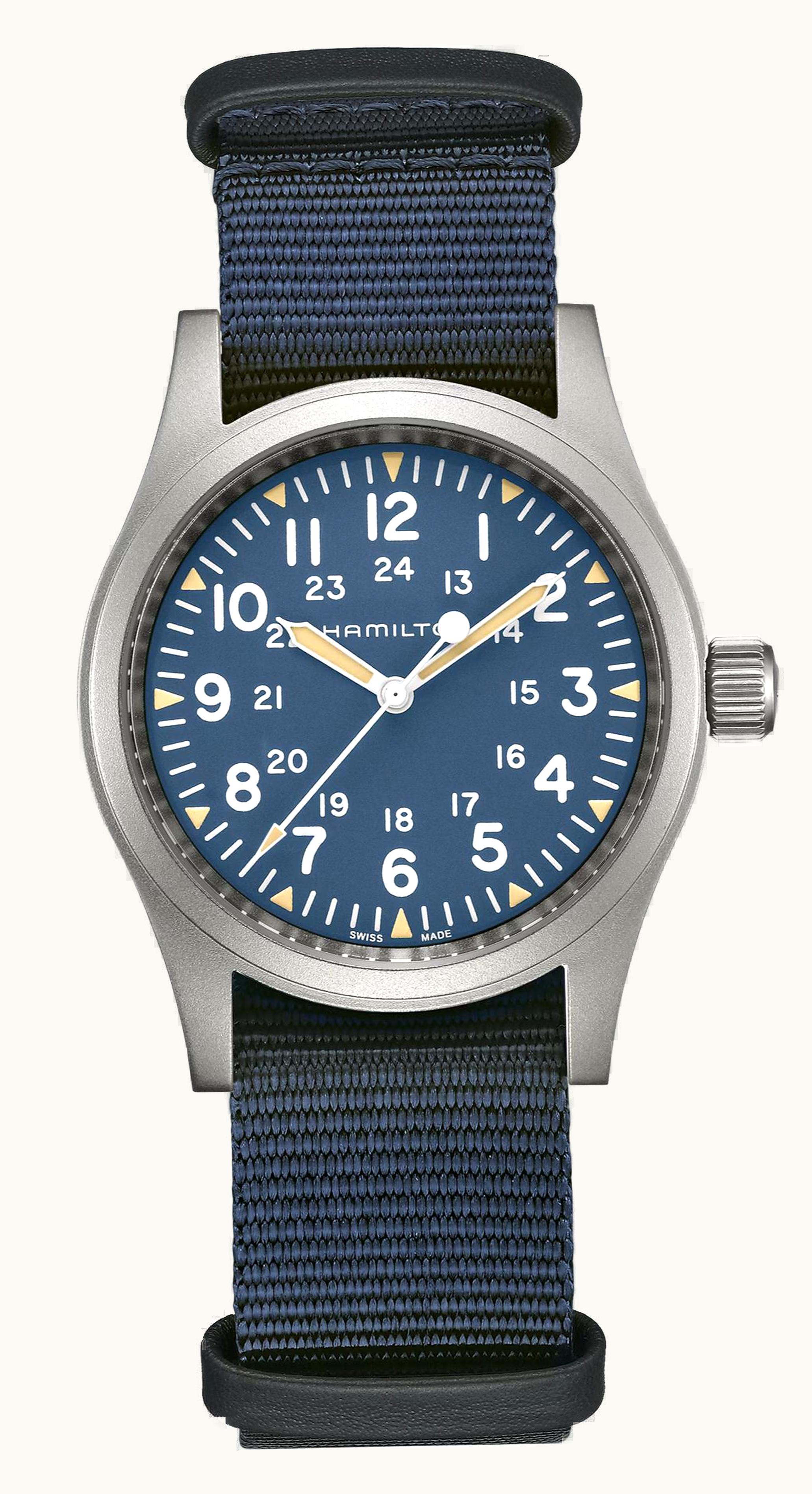 Hamilton Khaki Field Mechanical 38 Blue