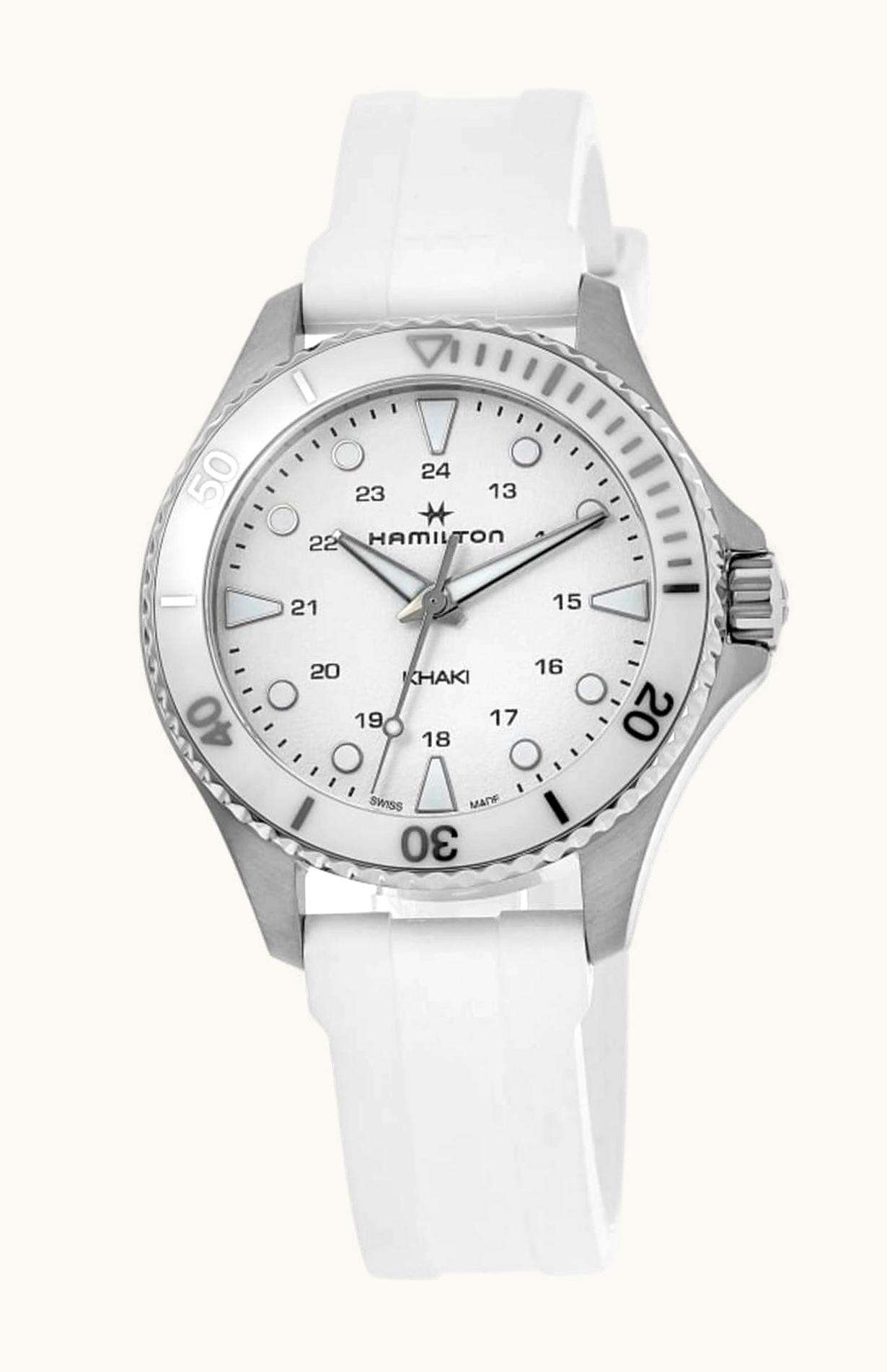 Hamilton Khaki Navy Scuba Quartz 37 Stainless Steel / White / Rubber