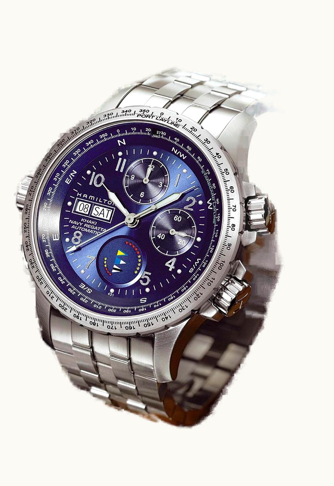 Hamilton Khaki Navy Regatta Alarm