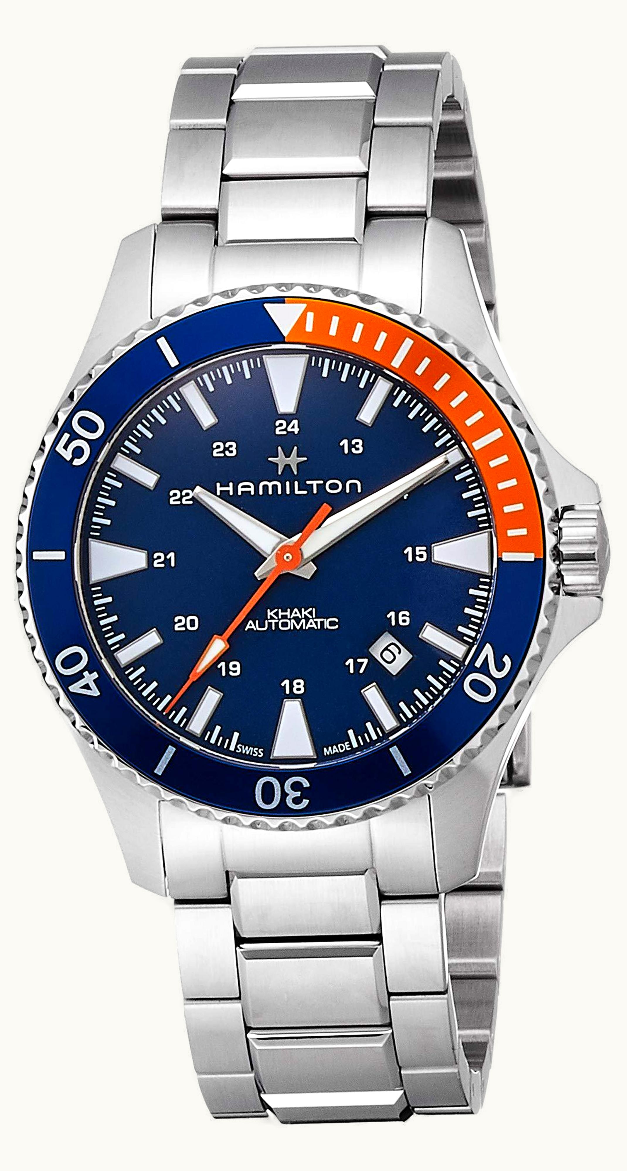 Hamilton Khaki Navy Scuba Auto Stainless Steel / Blue / Bracelet