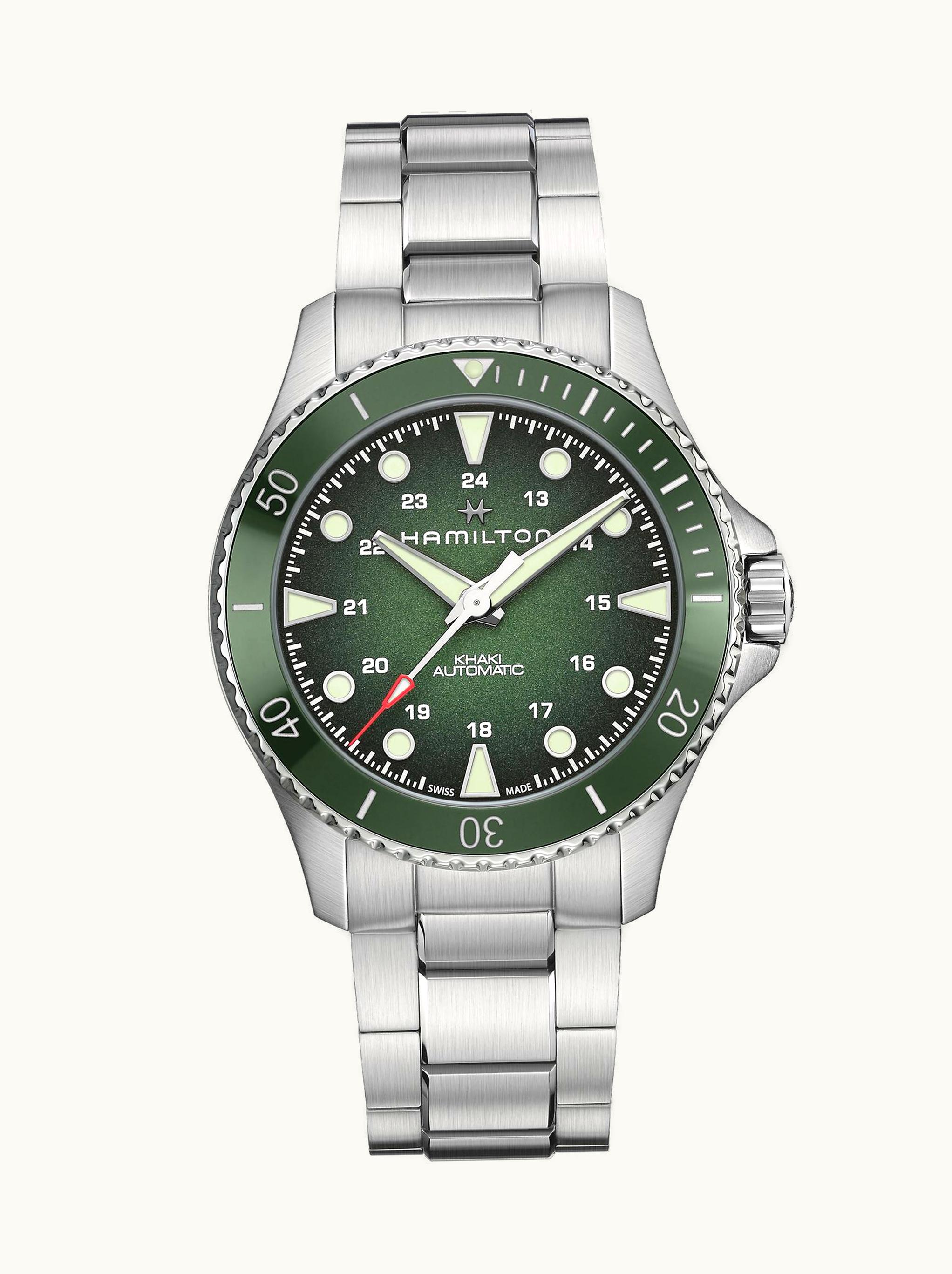 Hamilton Khaki Navy Scuba Auto 43 Stainless Steel / Green - Gradient / Bracelet