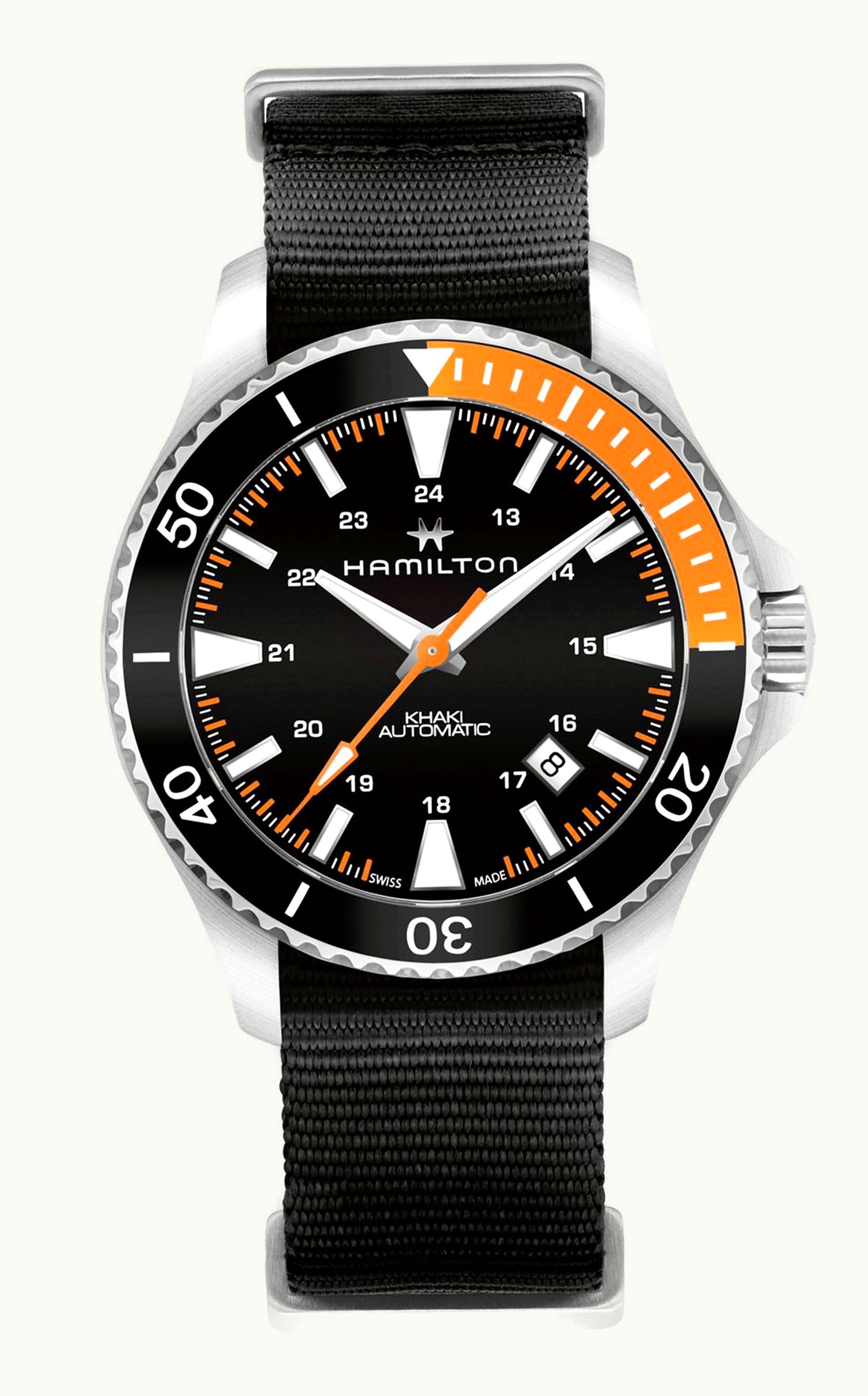 Hamilton Khaki Navy Scuba Auto Stainless Steel / Black