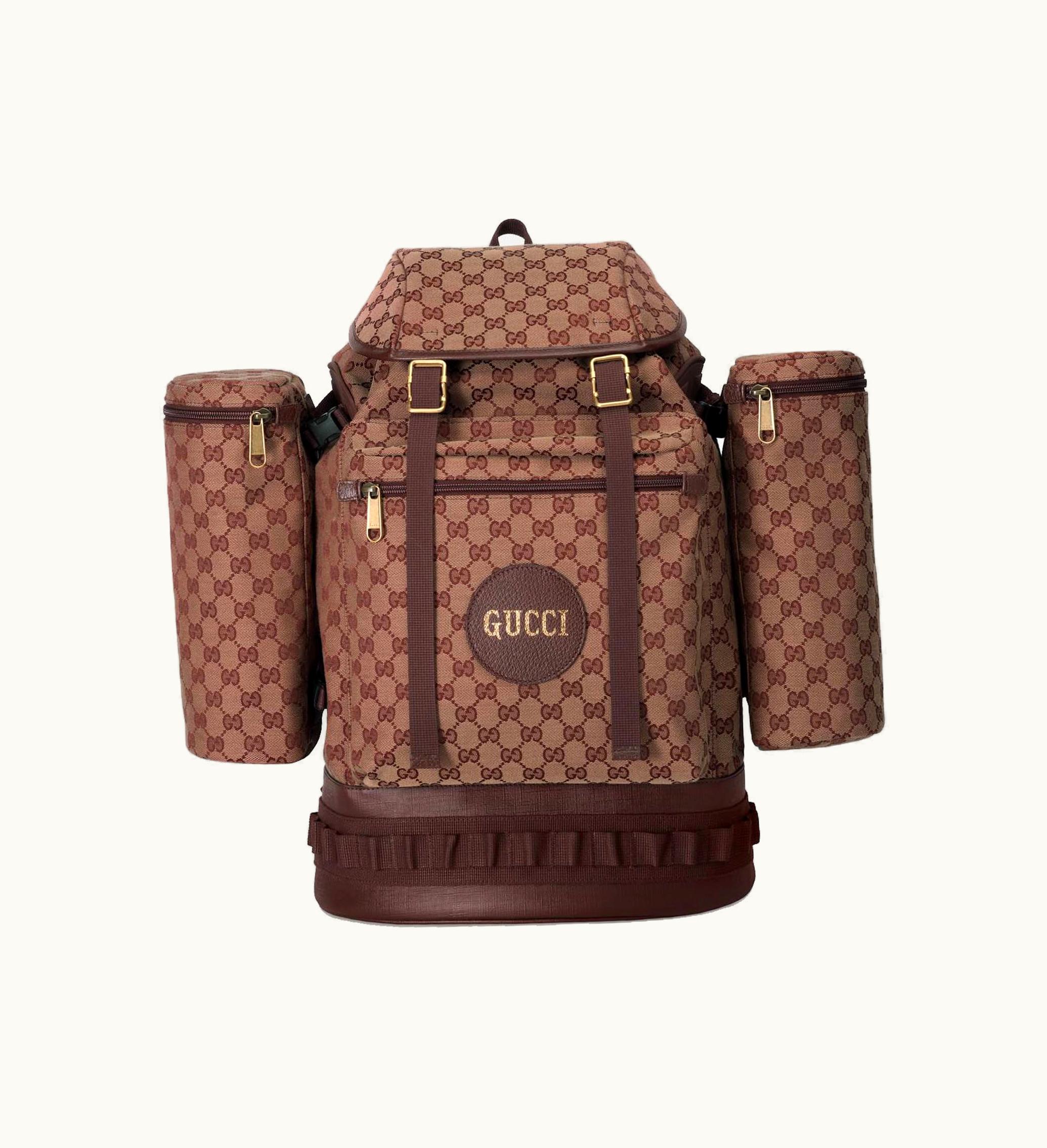 Gucci Gucci Backpack Canvas Large Beige Bordeaux