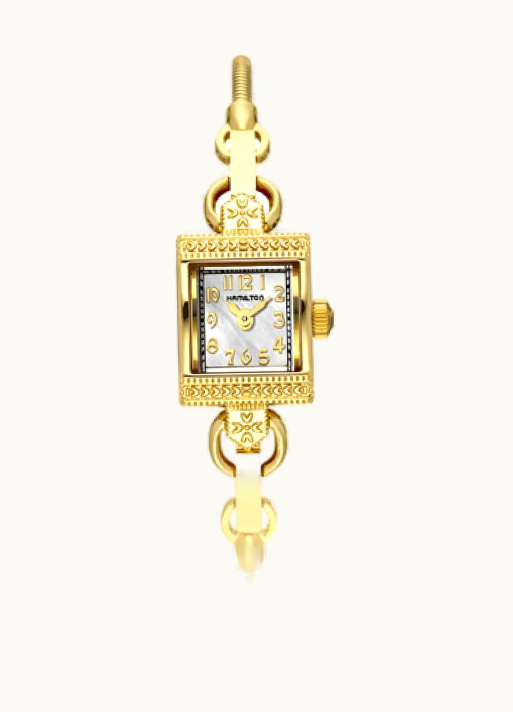 Hamilton Lady Hamilton Vintage Quartz Yellow Gold / MOP