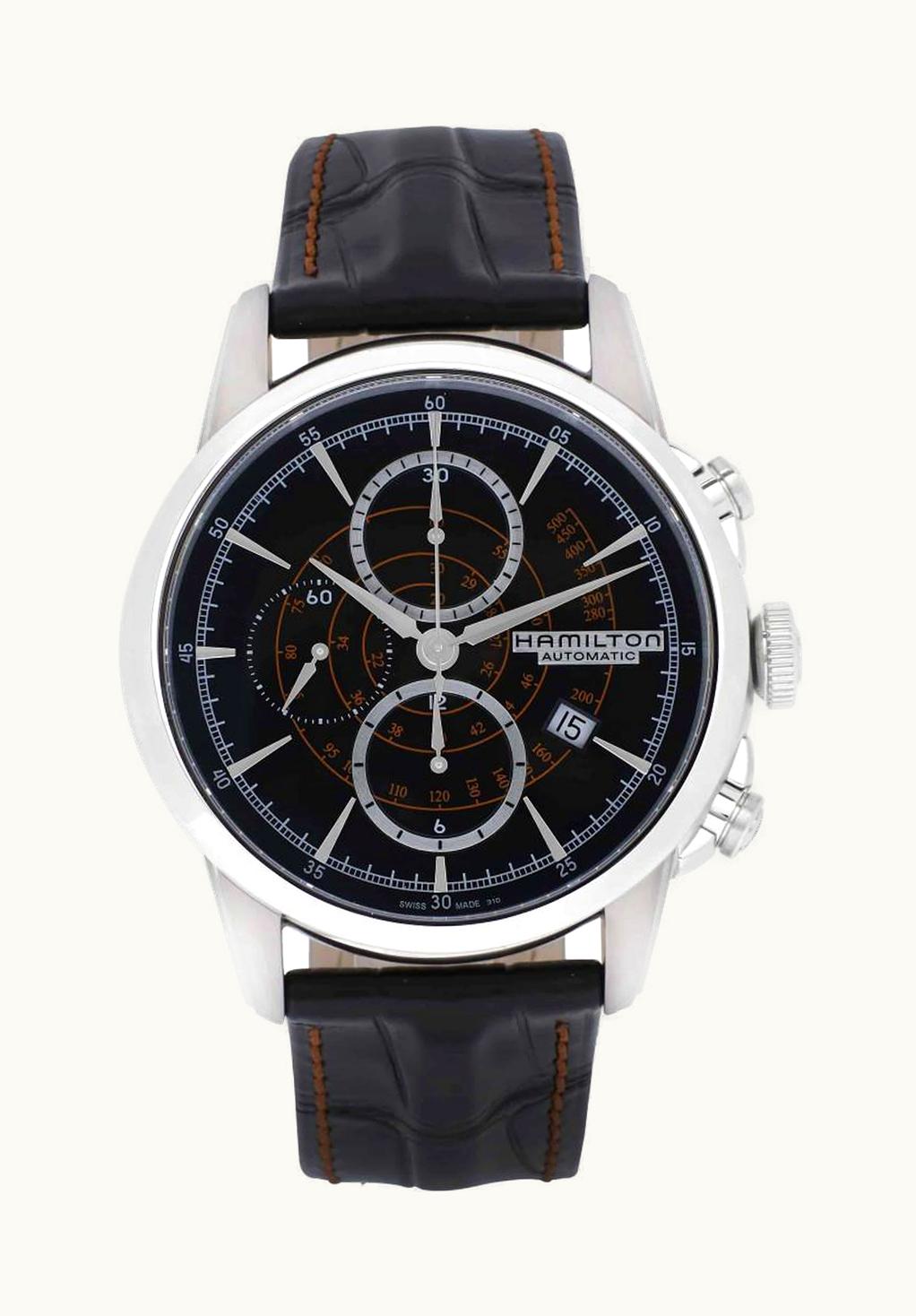Hamilton Railroad 44 Chrono Stainless Steel / Black