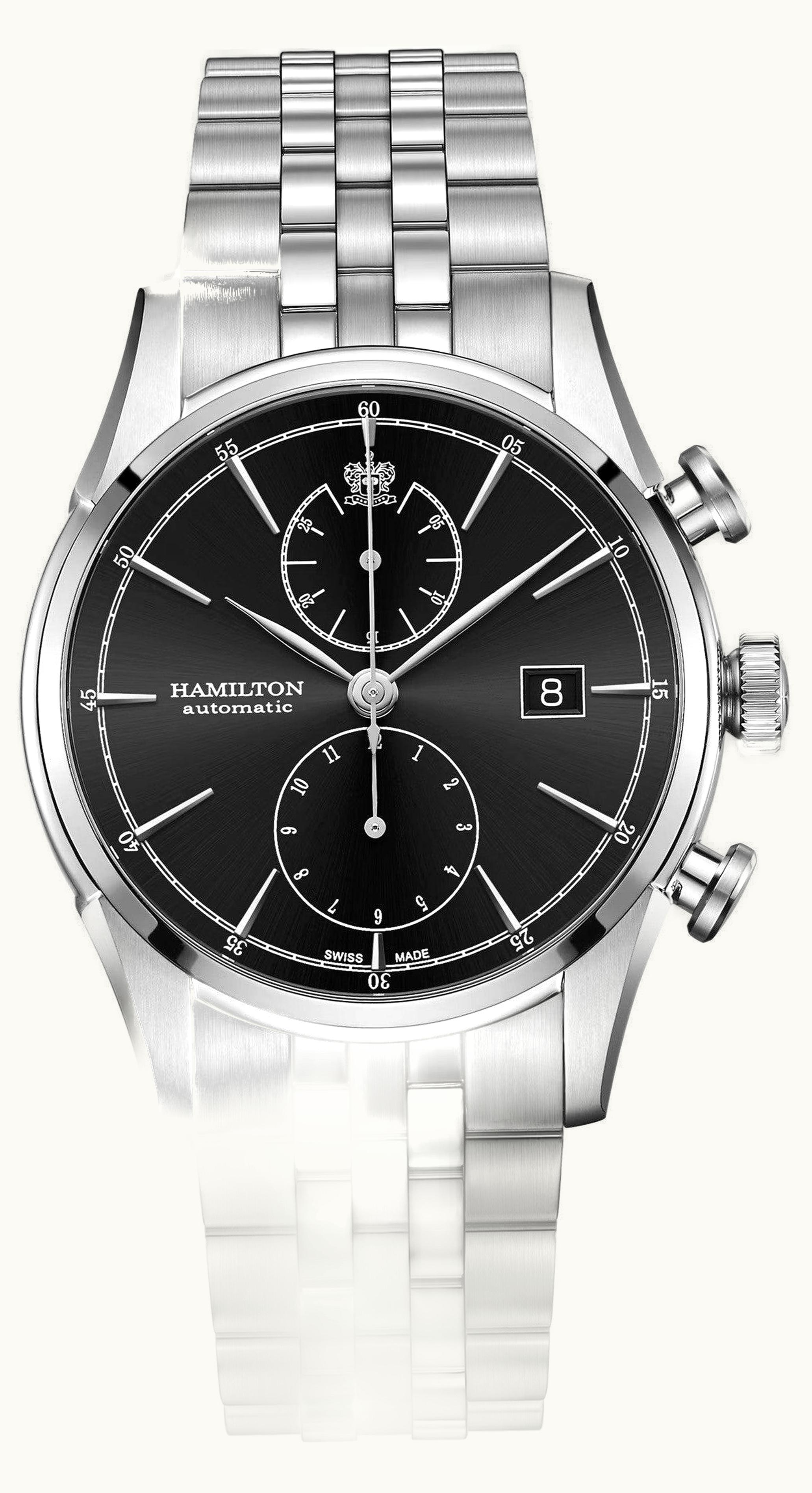 Hamilton Spirity of Liberty Auto Chrono Stainless Steel / Black / Bracelet