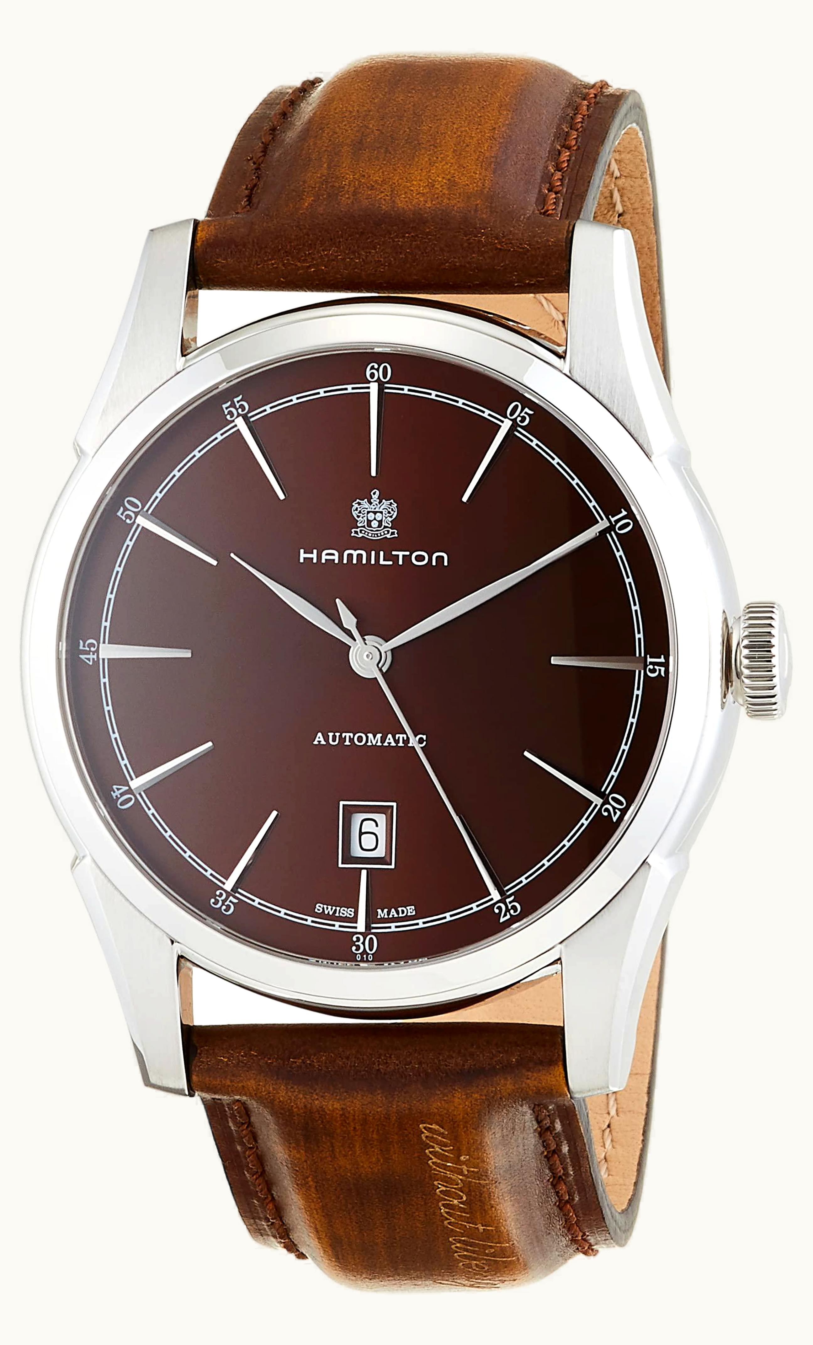 Hamilton Spirit of Liberty Auto 42 Stainless Steel / Brown