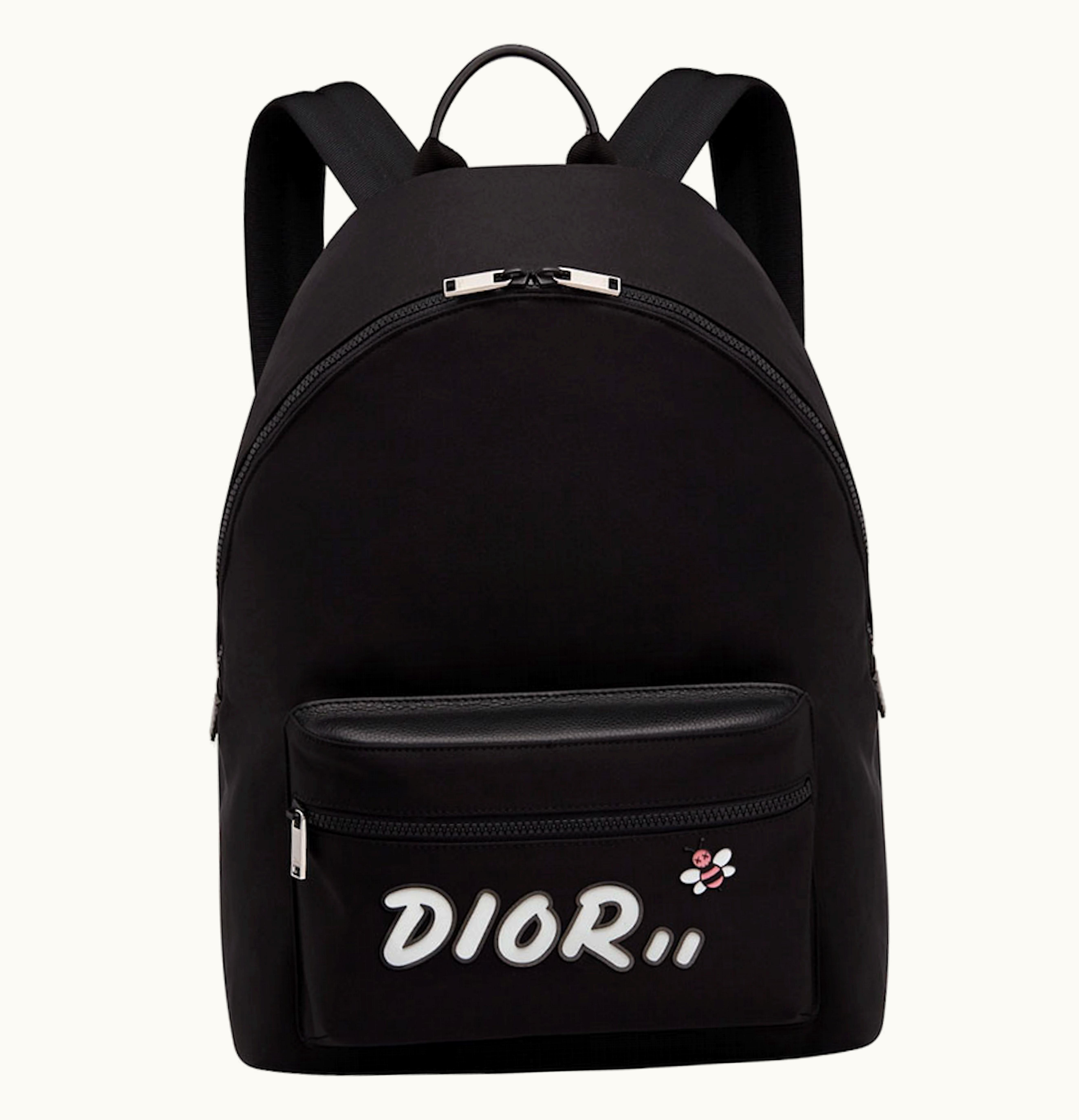 Dior Dior x Kaws Rider Backpack White Logo Nordstrom Exclusive Nylon Black
